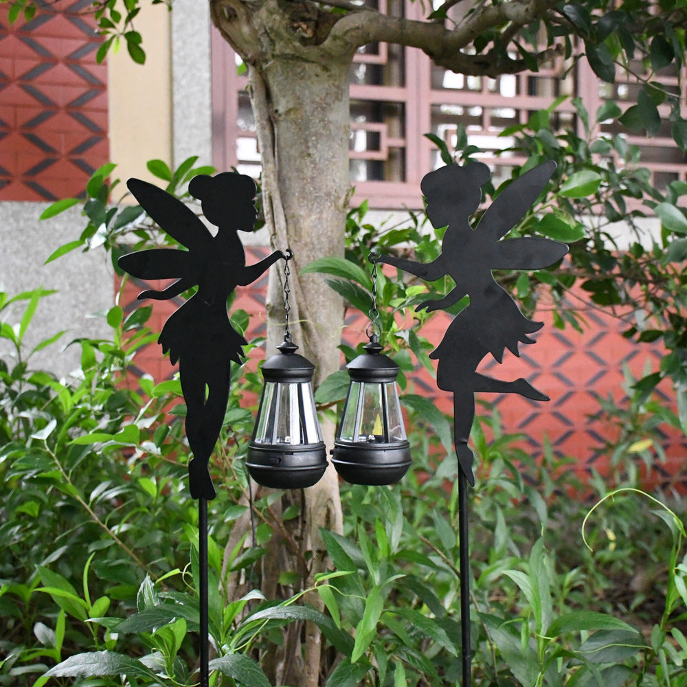 # Iron Silhouette Solar Fairy Ground Lamp
