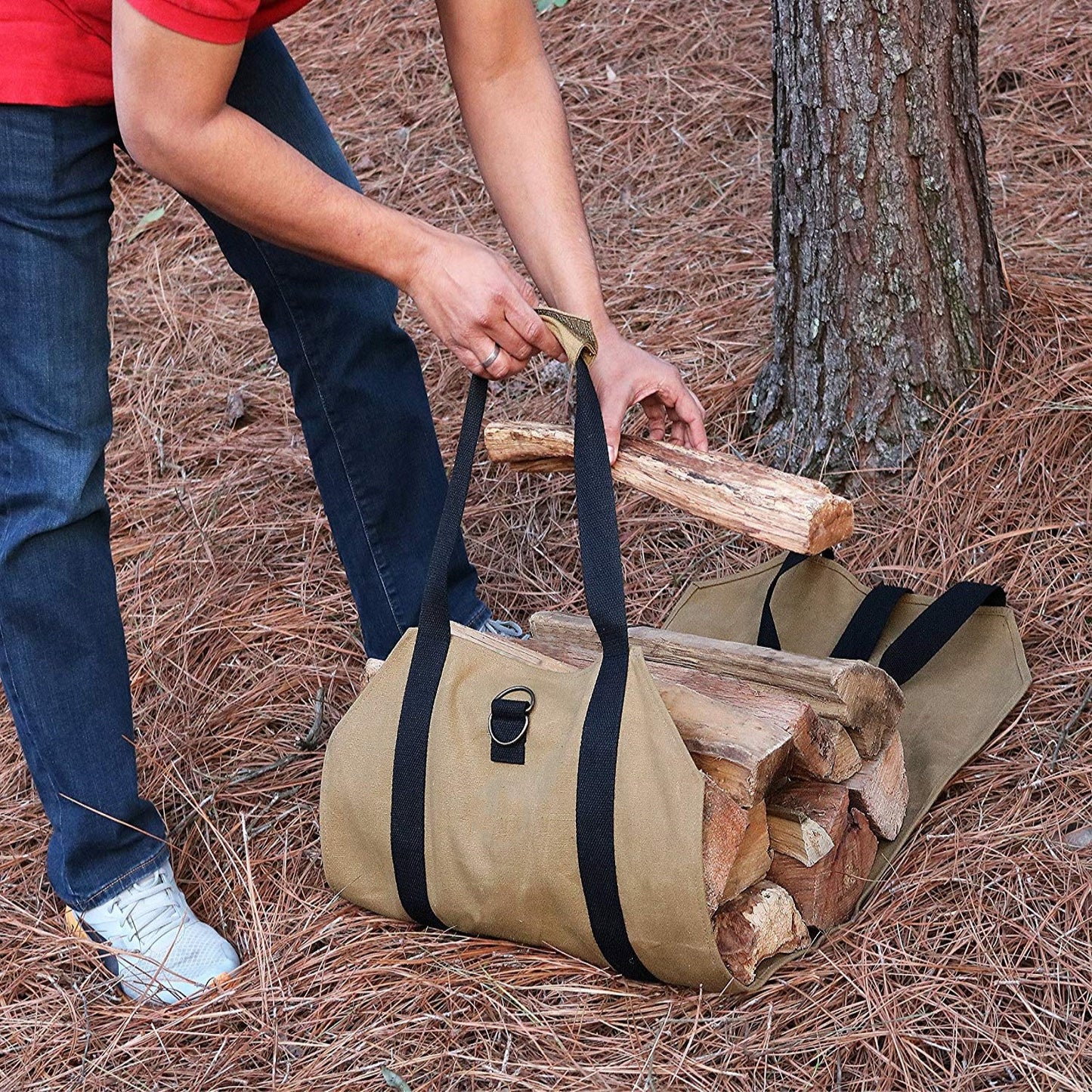 Outdoor Camping Firewood Storage Bag