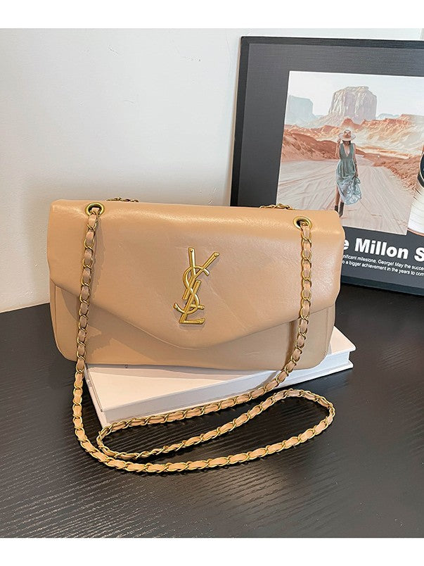 # Lambskin Textured Cloud Shoulder/Crossbody Bag