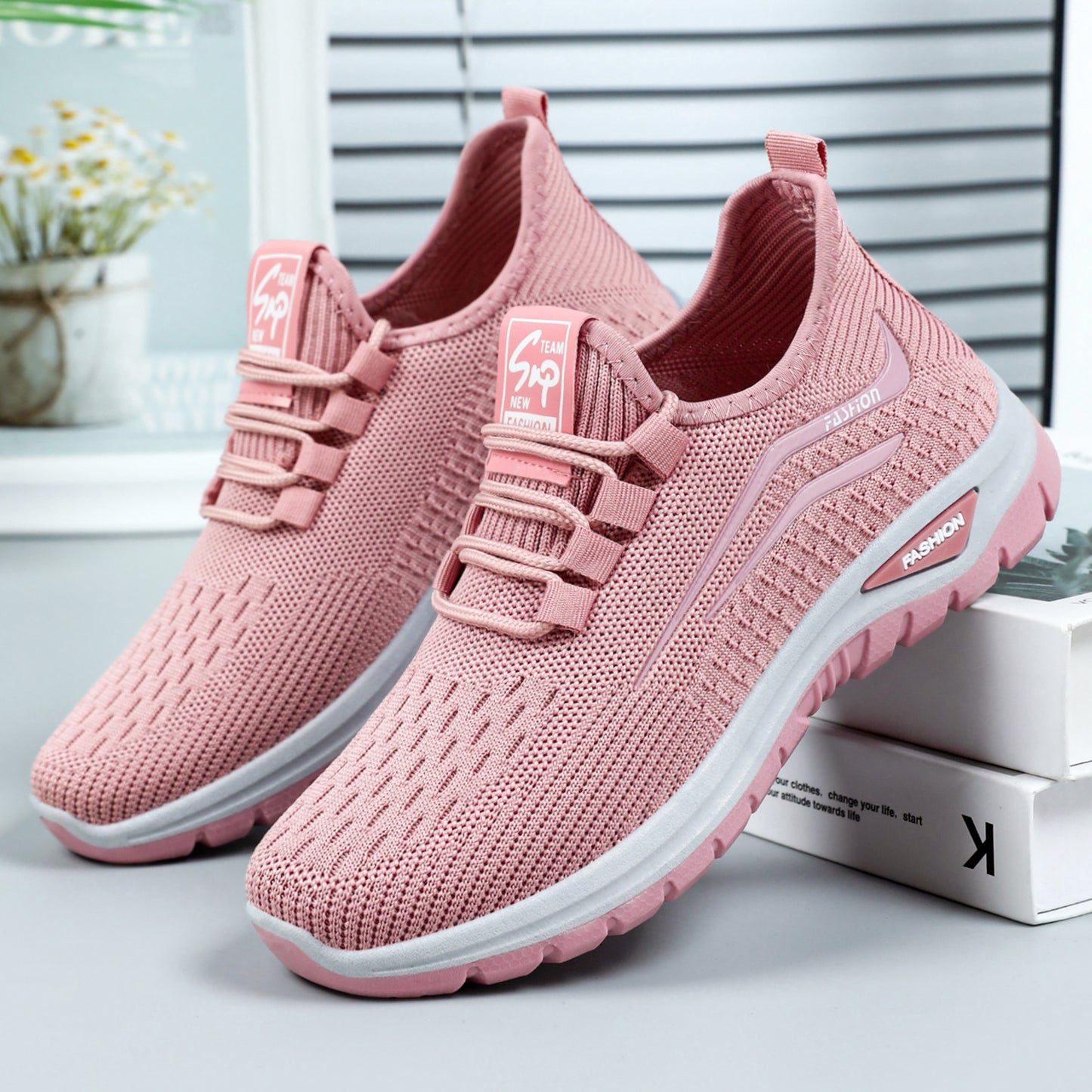 Women's Platform Flyknit Casual Sneakers
