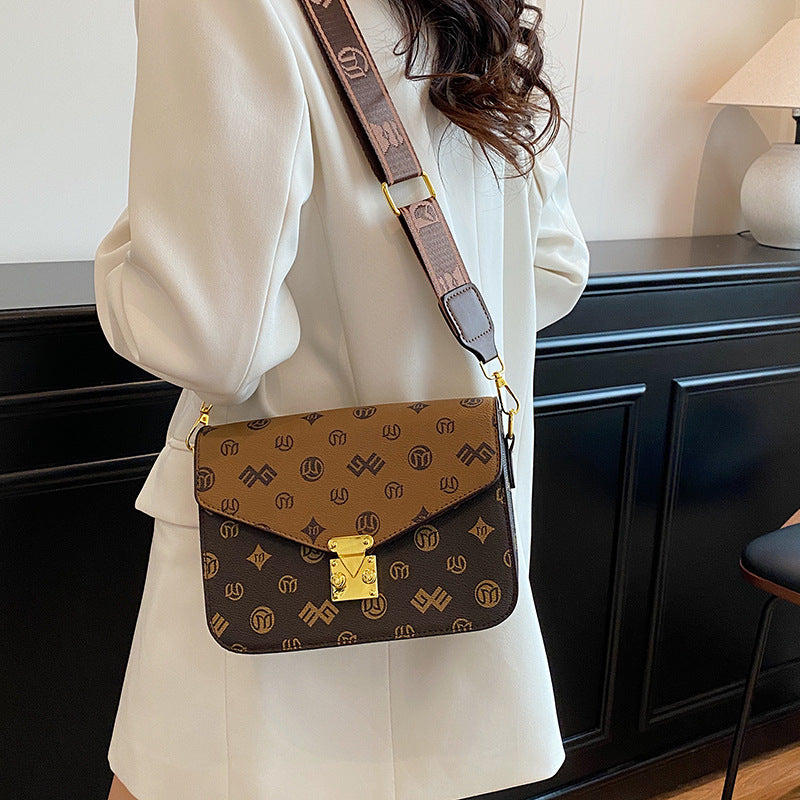 Retro small square bag hand-held shoulder bag