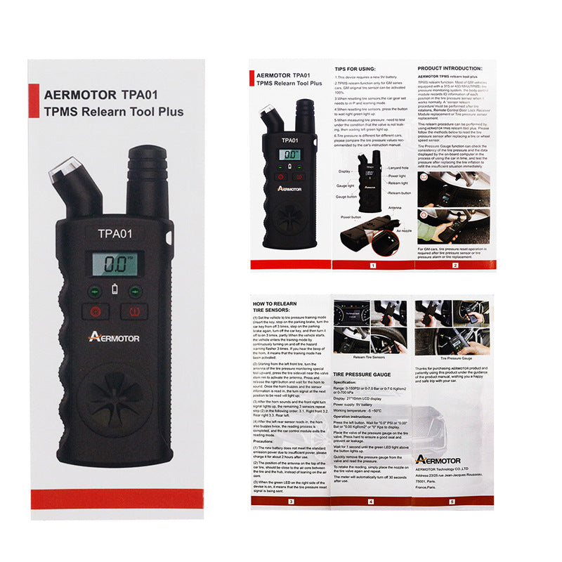 2-in-1 TPMS Tire Pressure Reset Tool + Digital Tire Pressure Gauge
