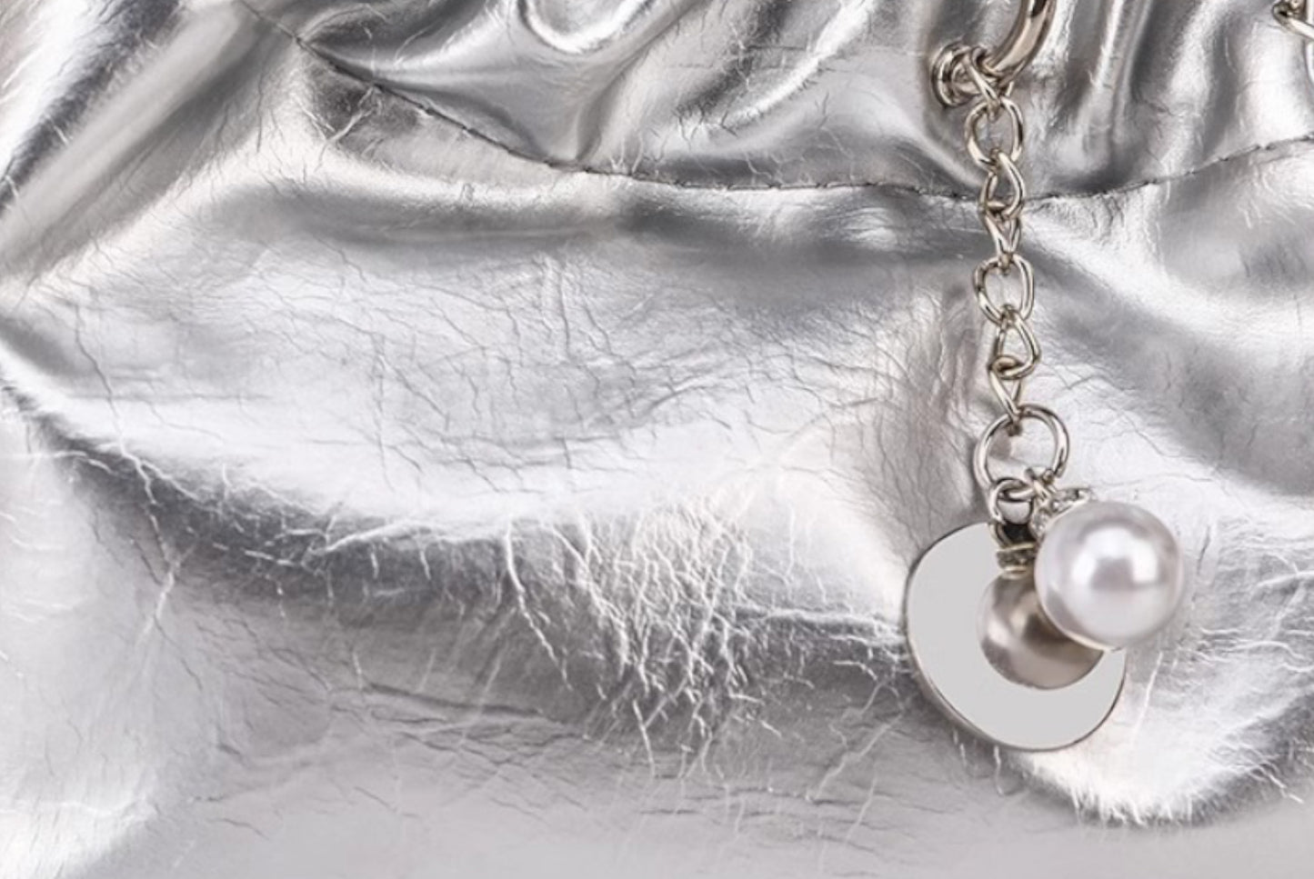 Western-Style Shoulder Bag for Women (Silver)