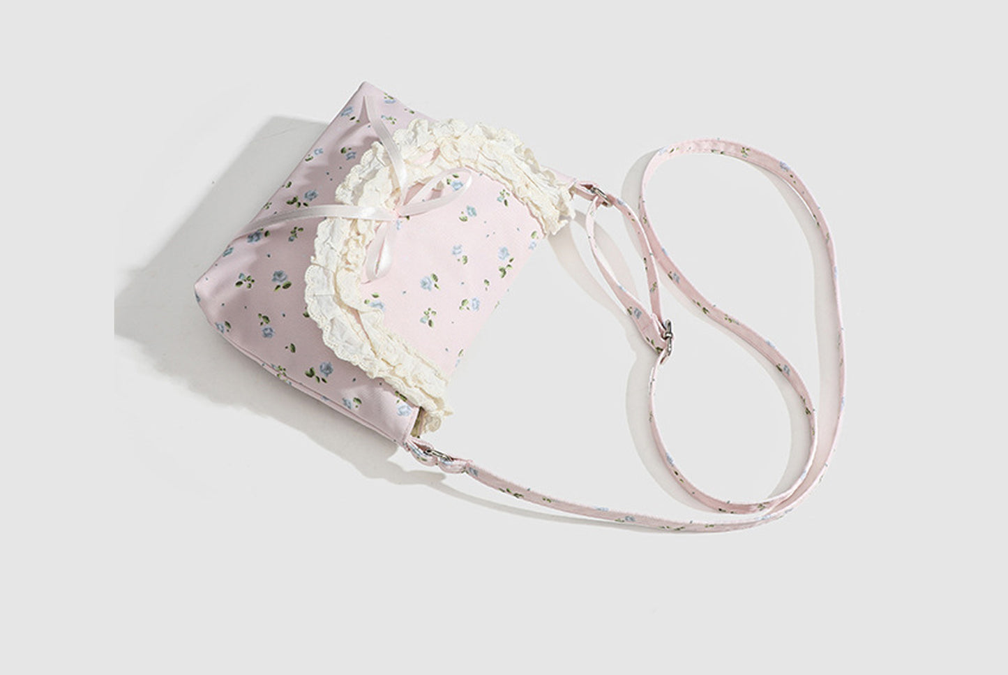 Fresh and elegant floral crossbody bag
