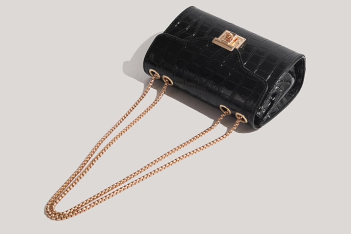 Casual Retro Crossbody Shoulder Bag (Black)**