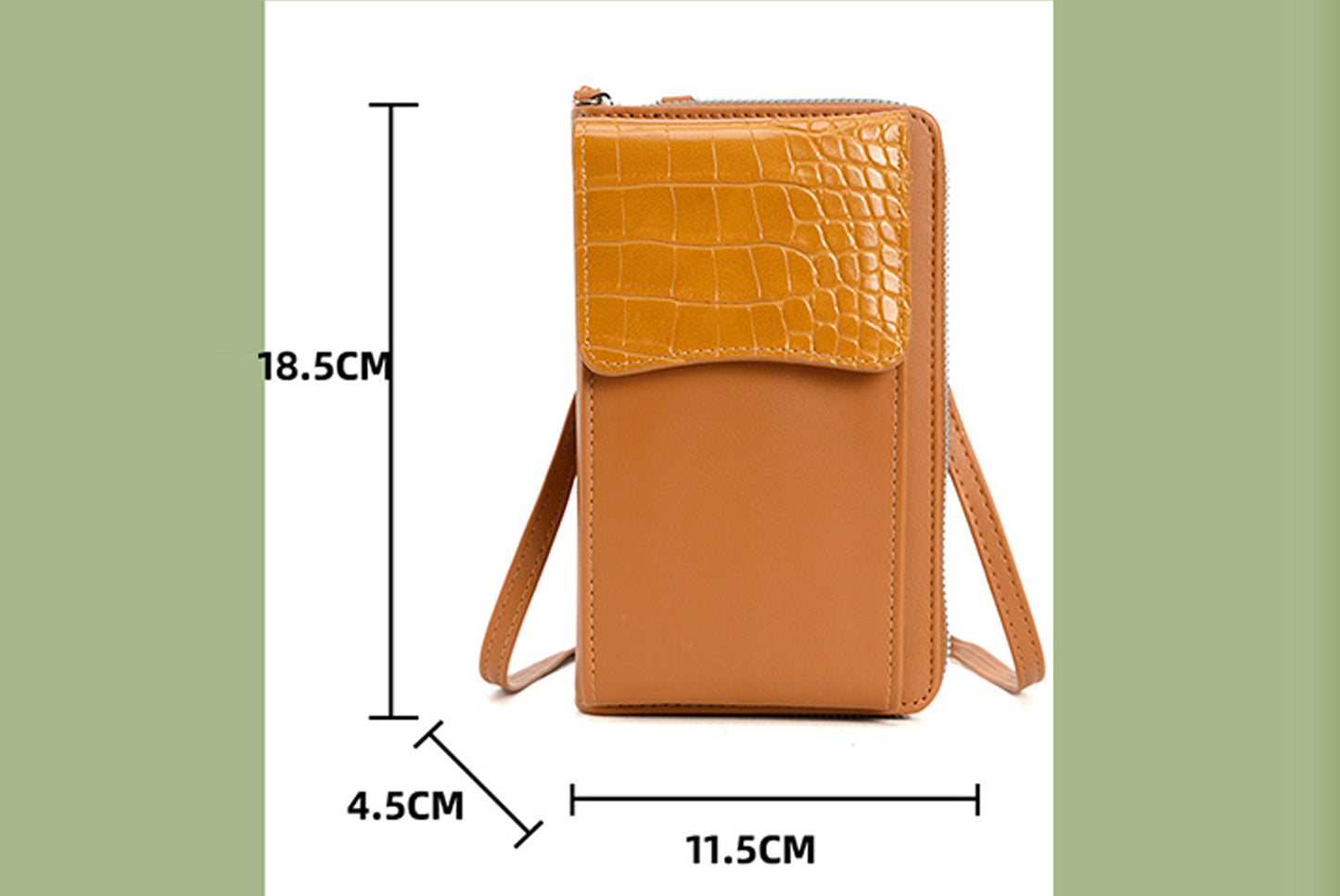 Stylish soft leather phone bag