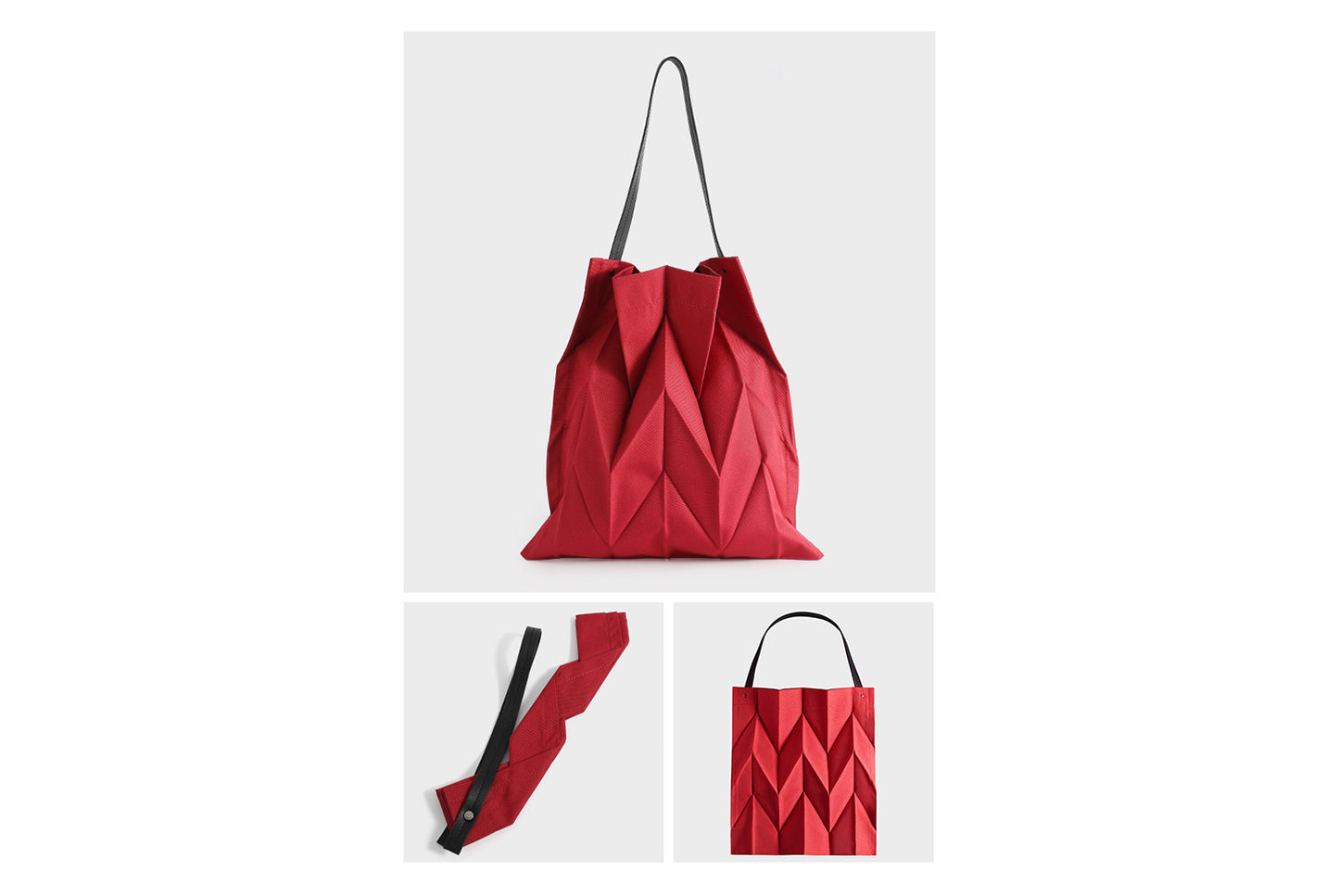 Geometric Diamond Pleated Bag