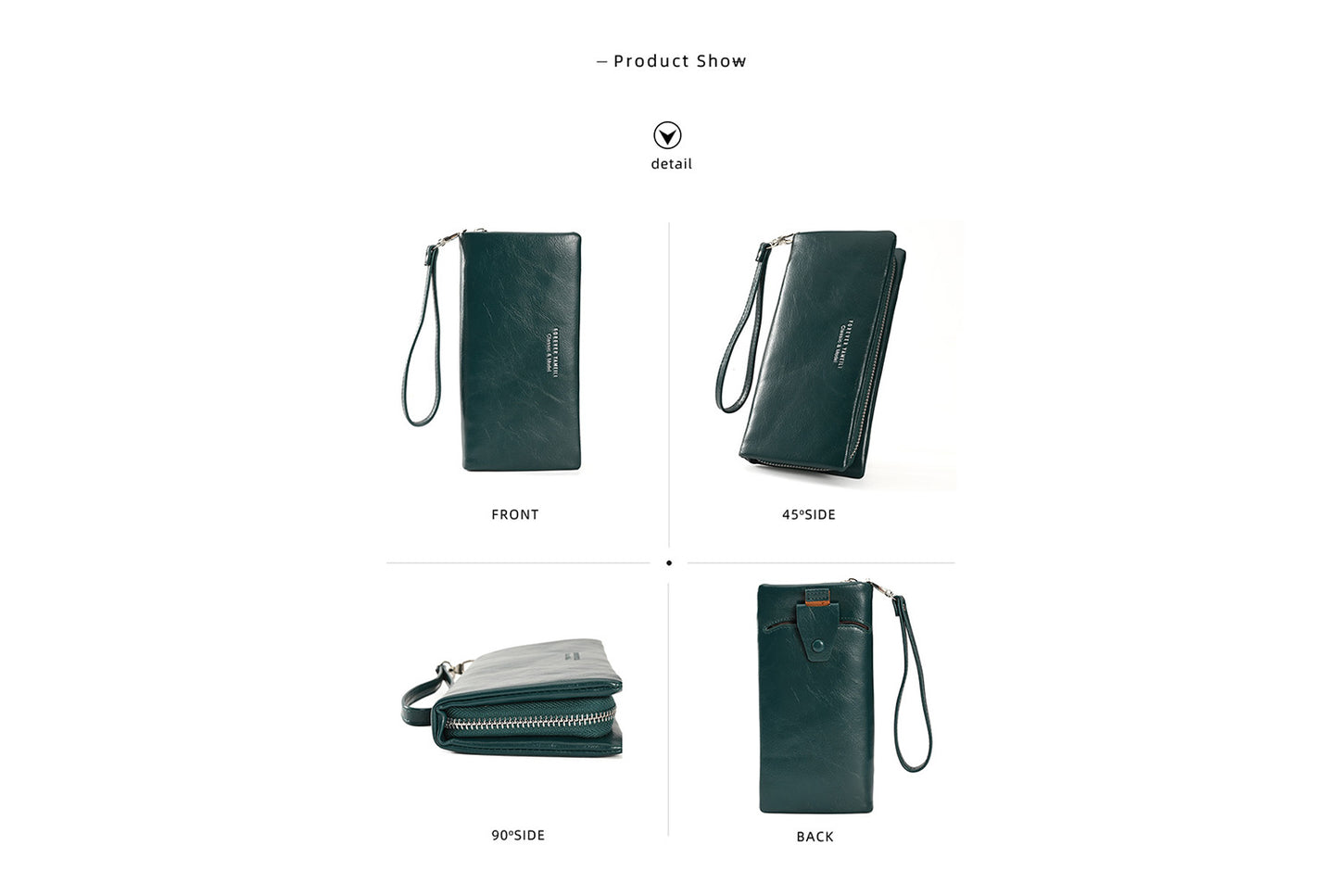 Women's Long Wallet with Stylish Zipper