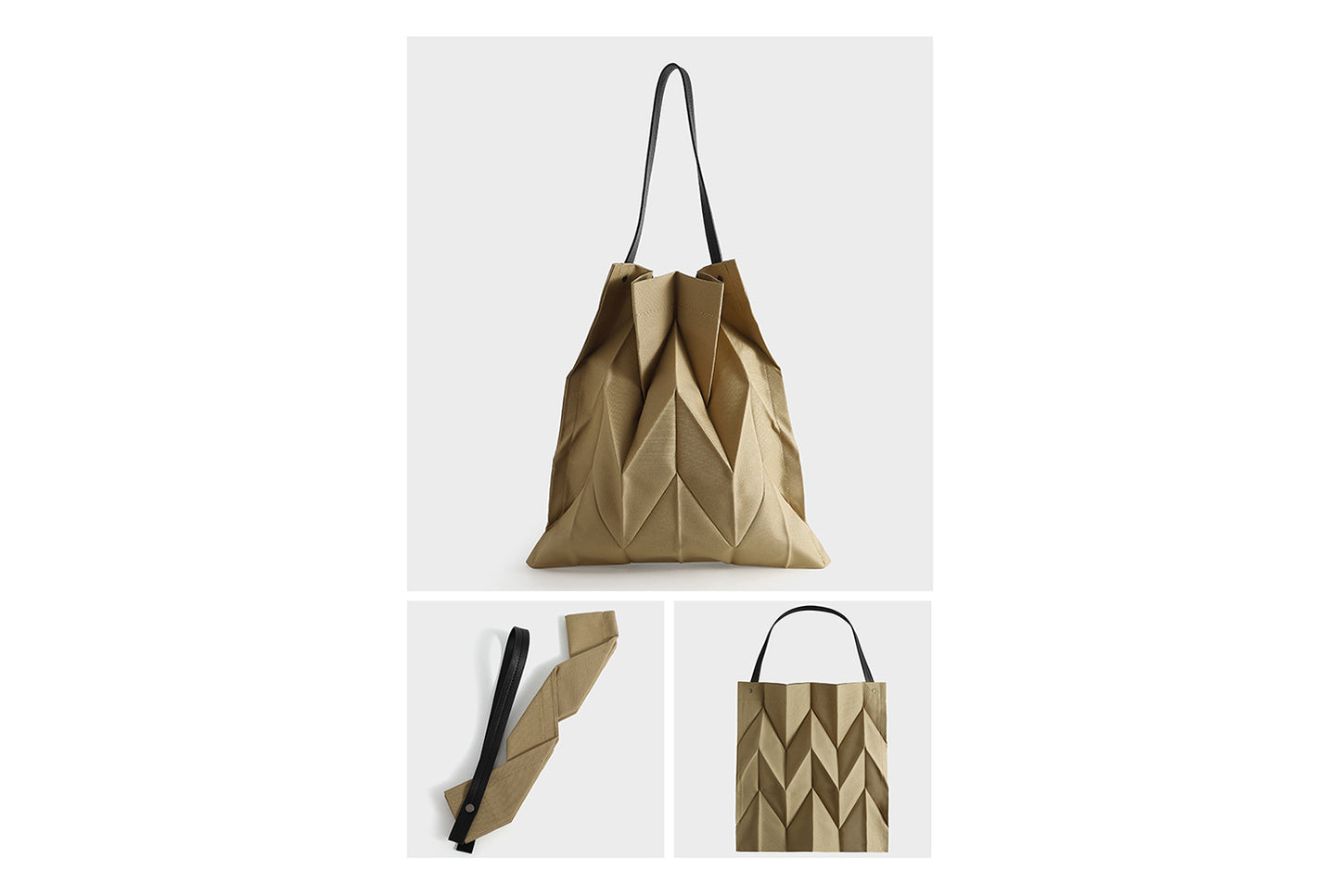 Geometric Diamond Pleated Bag