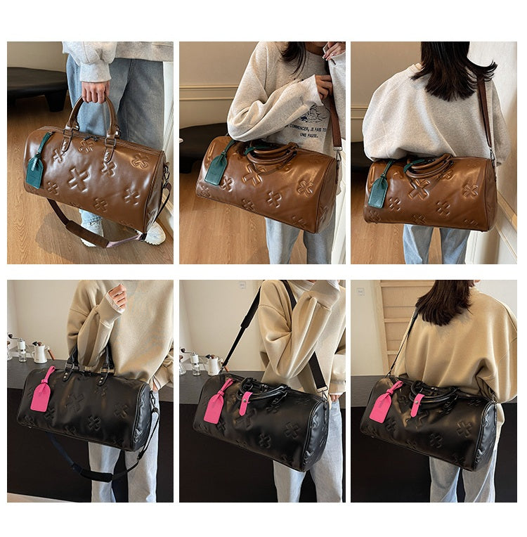 Stylish Large-Capacity PU Travel Handbag