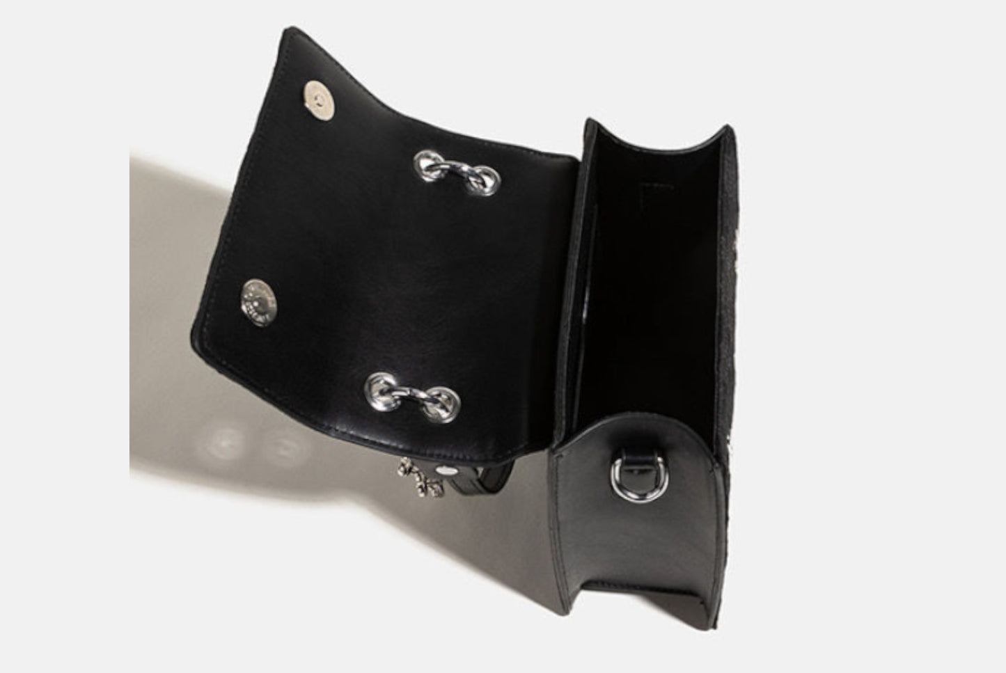 Stylish Black Small Square Shoulder/Crossbody Bag**