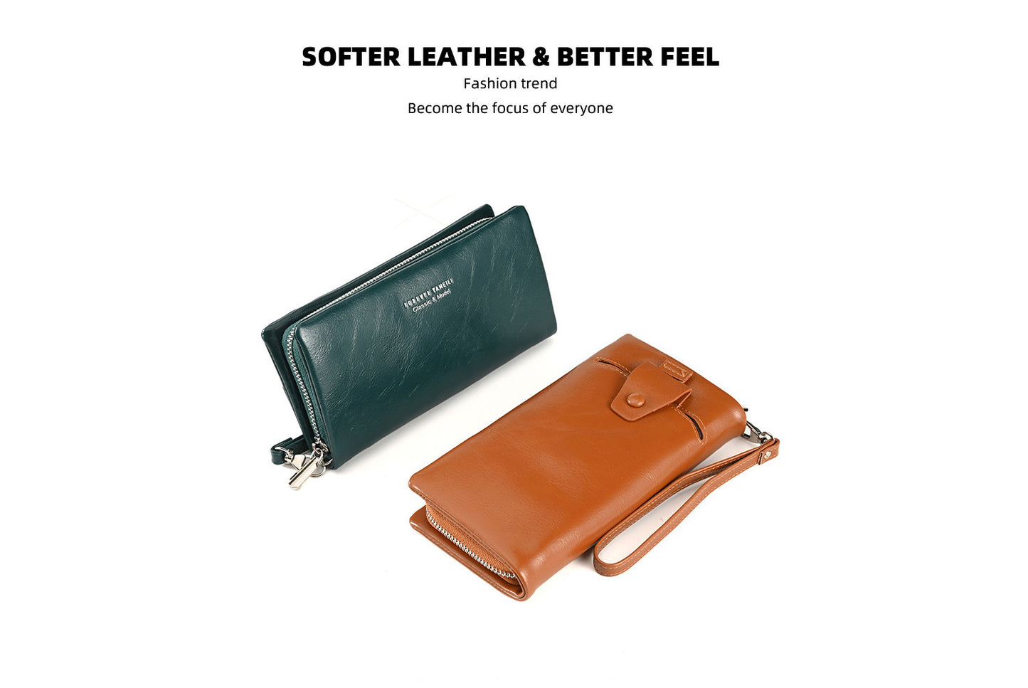 Women's Long Wallet with Stylish Zipper