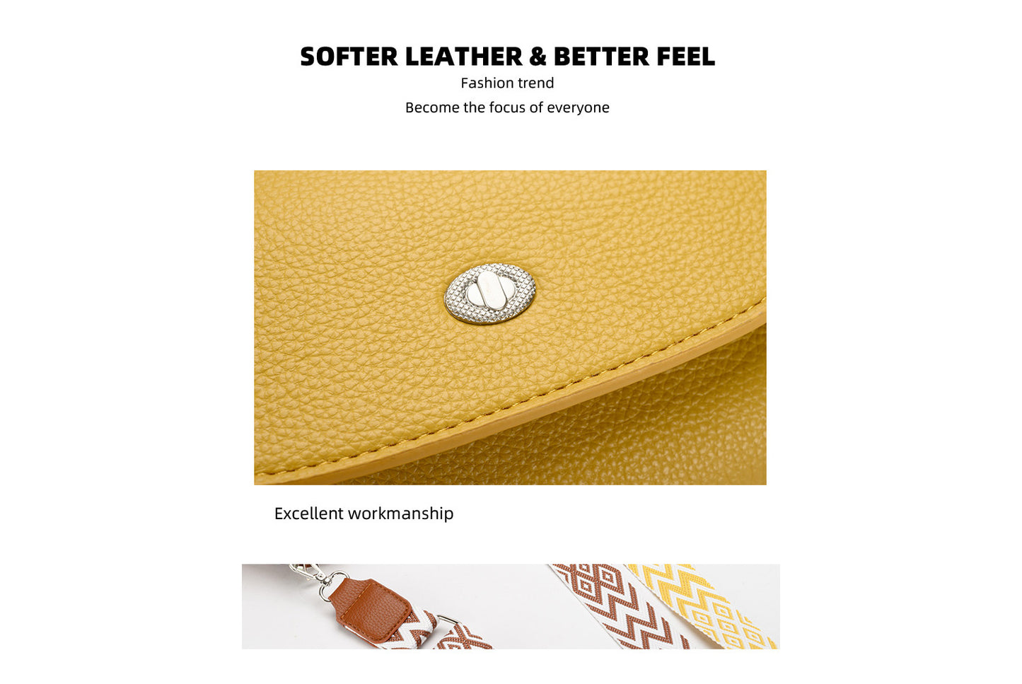 Women's Phone Bag with Litchi Texture