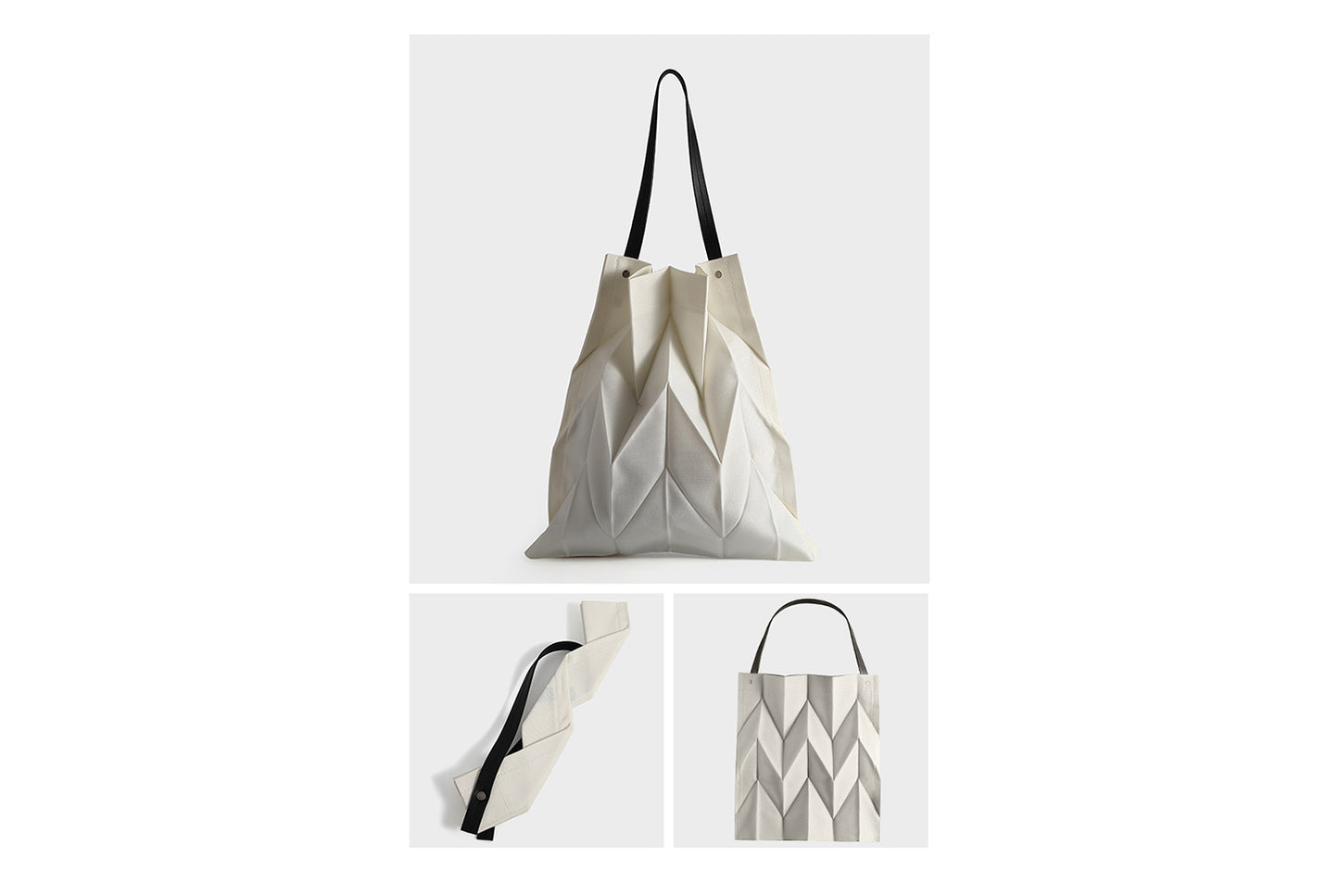 Geometric Diamond Pleated Bag
