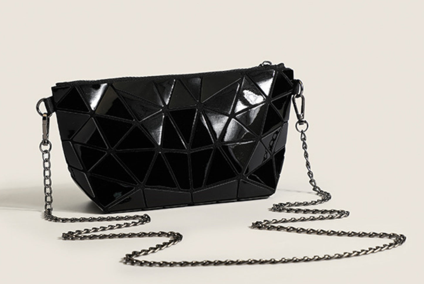 Diamond-patterned Luminous Laser Shoulder/Crossbody Bag