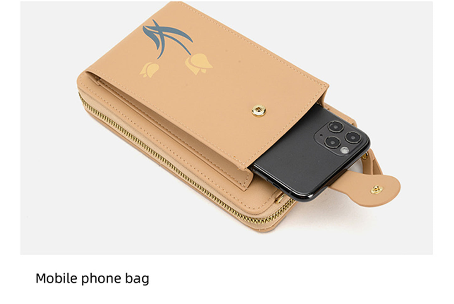 Flower Mini Vertical Phone Bag