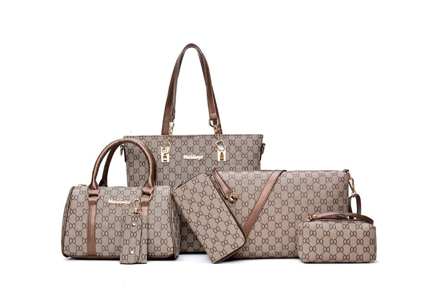 Stylish Six-Piece Mother-Daughter Bag Set