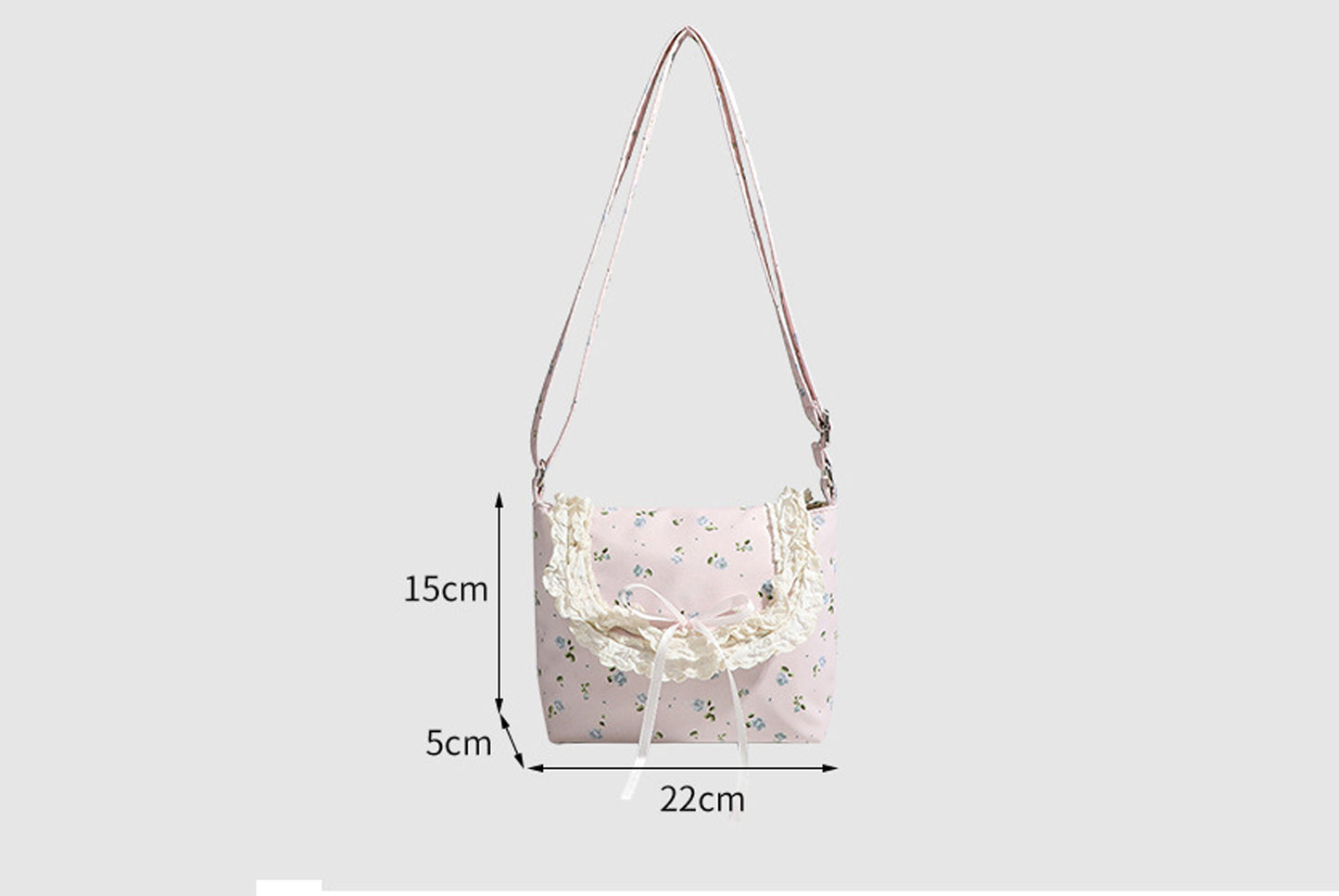 Fresh and elegant floral crossbody bag