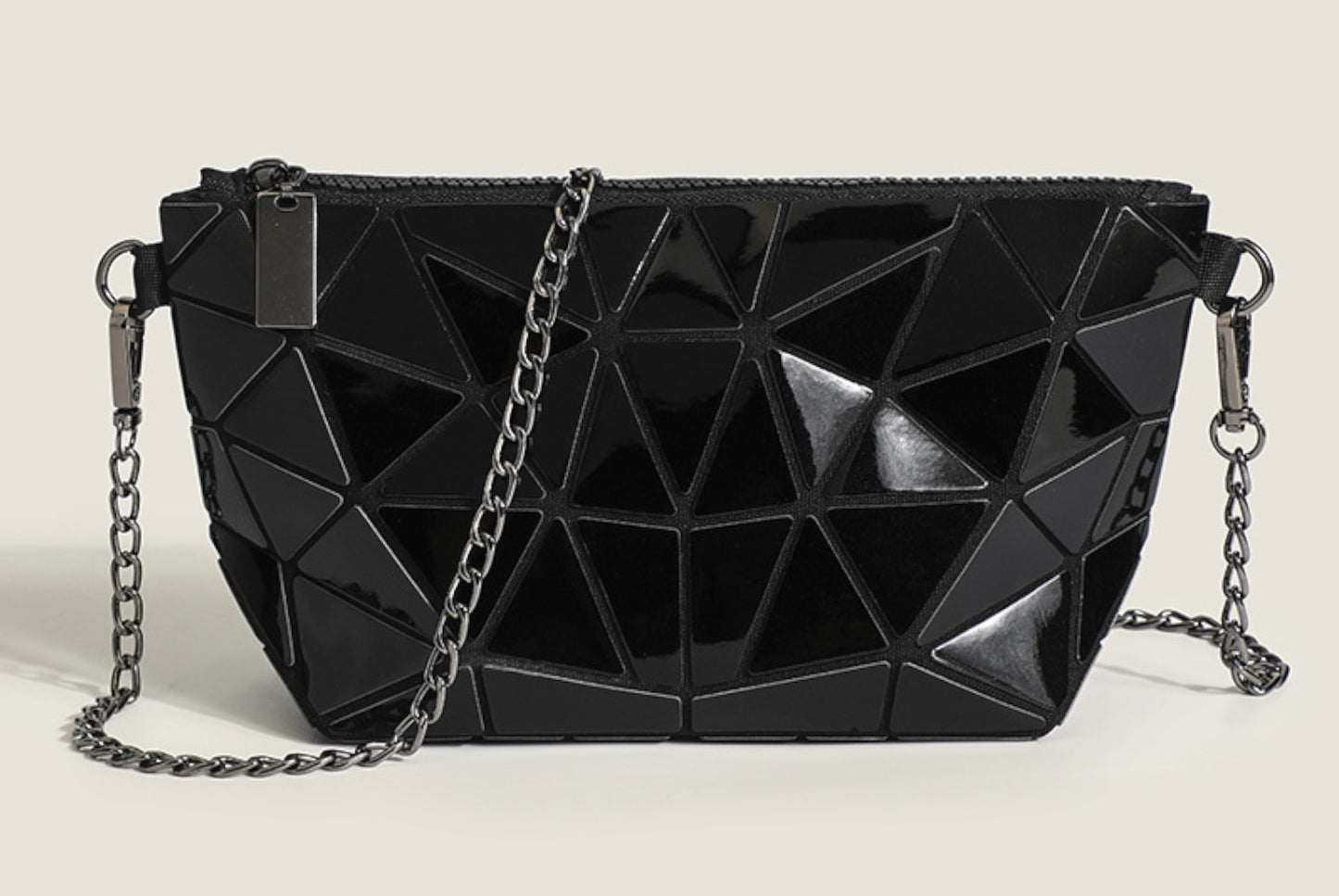 Diamond-patterned Luminous Laser Shoulder/Crossbody Bag