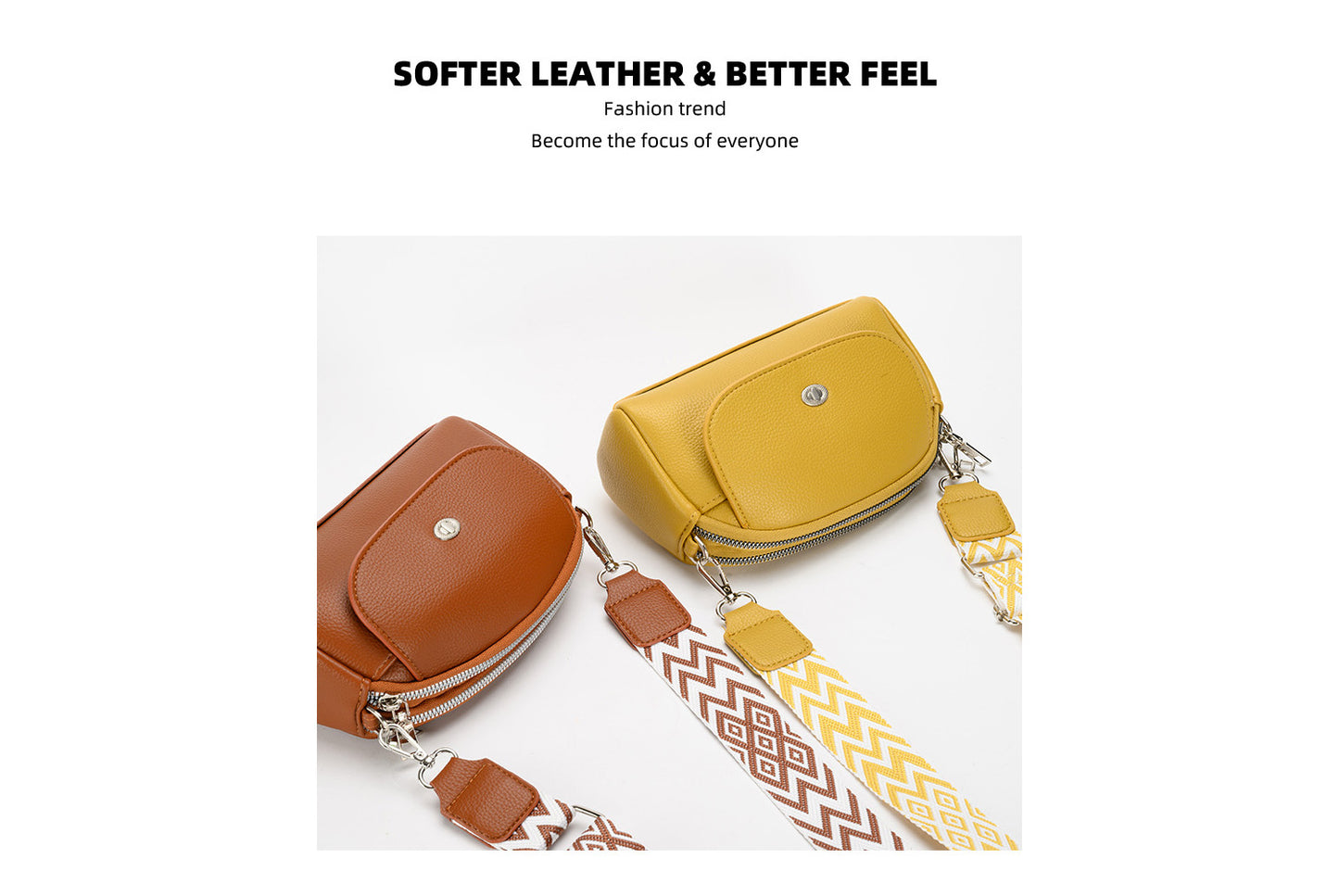 Women's Phone Bag with Litchi Texture