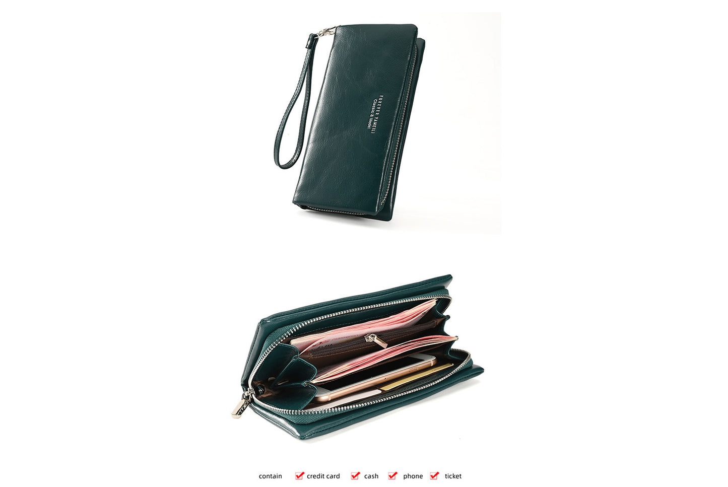 Women's Long Wallet with Stylish Zipper
