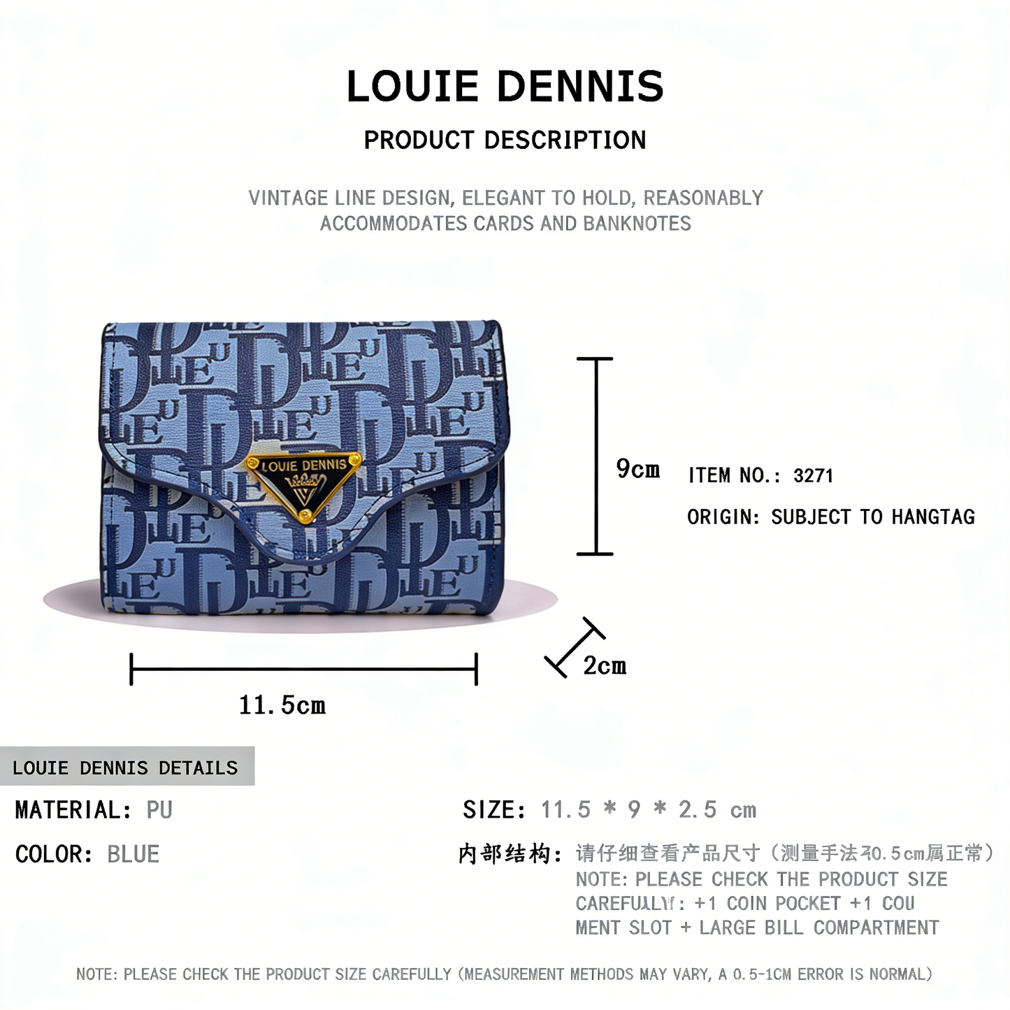 Retro PU Leather Women's Wallet Set with Gift Box