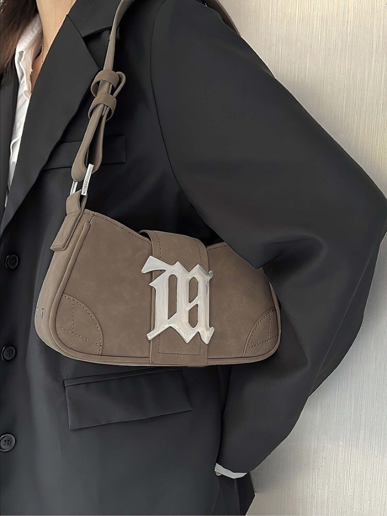 Retro Suede Baguette Bag - 2 Colours
