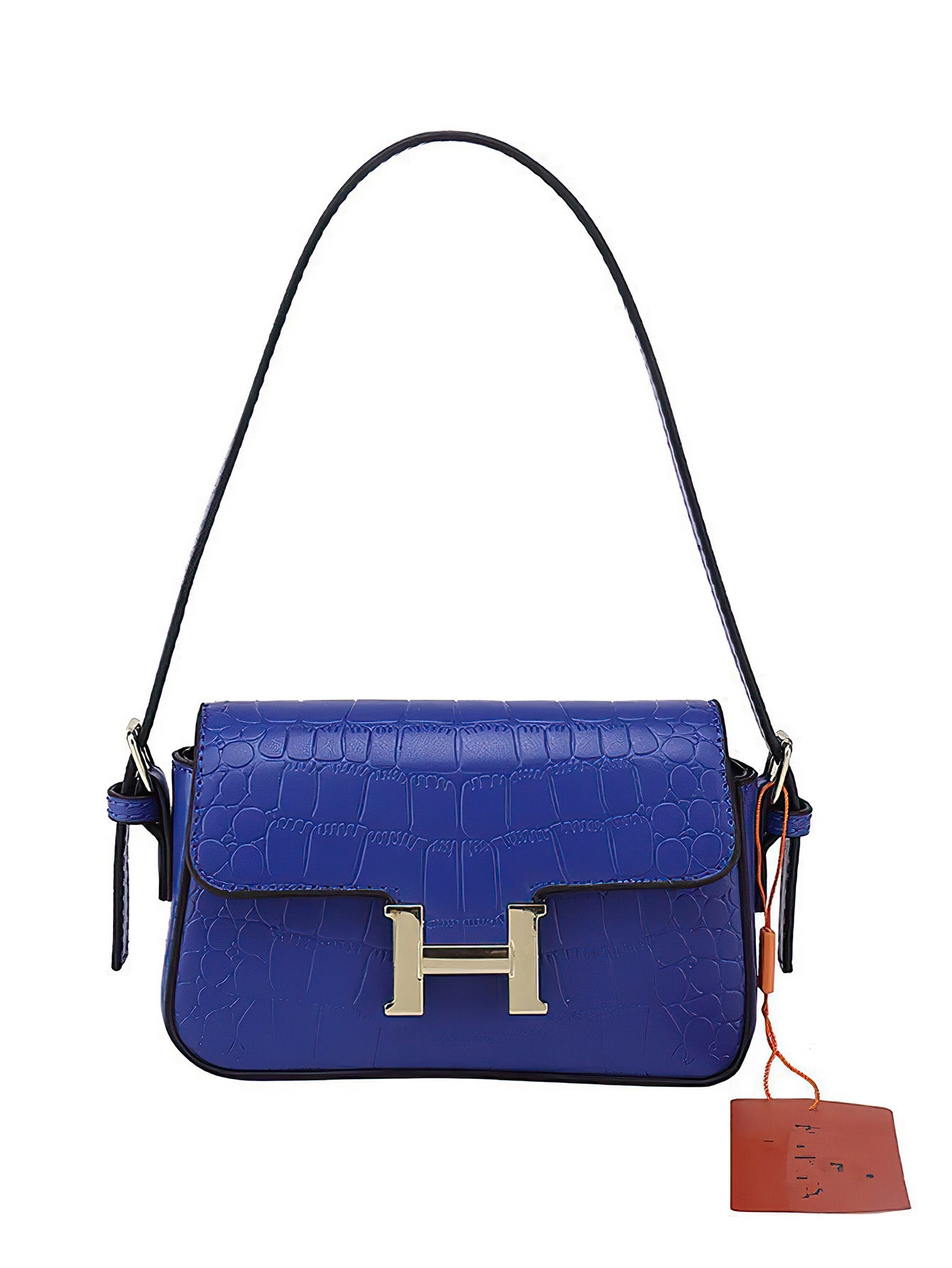Elegant Ladies' Small Shoulder Bag – H Buckle Fashion Stone Texture Handbag - 9 Colors