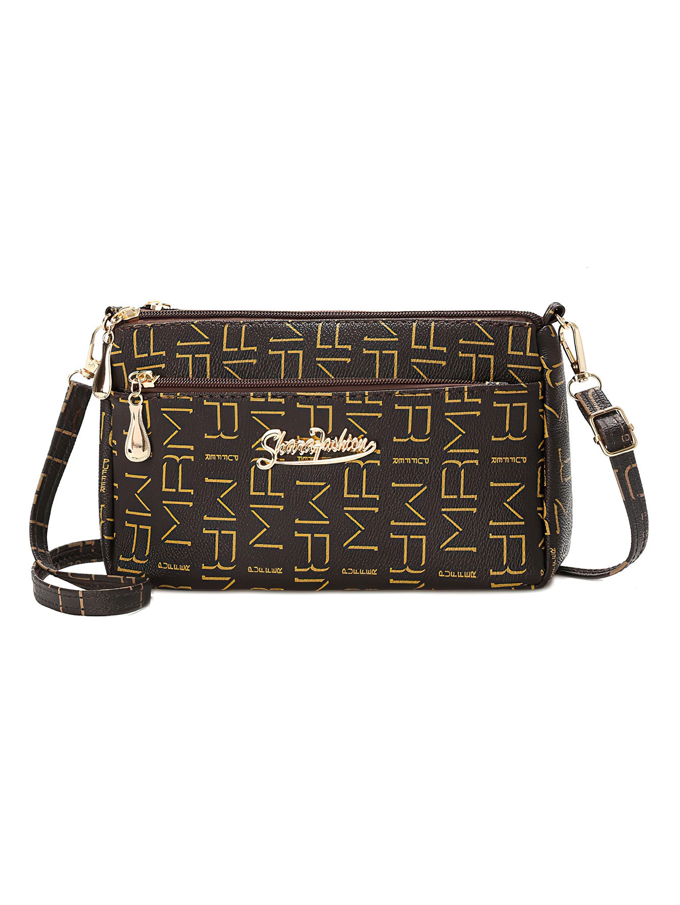 Vintage Monogram Crossbody Bag: Retro Shoulder Bag for Women - 6 Colours