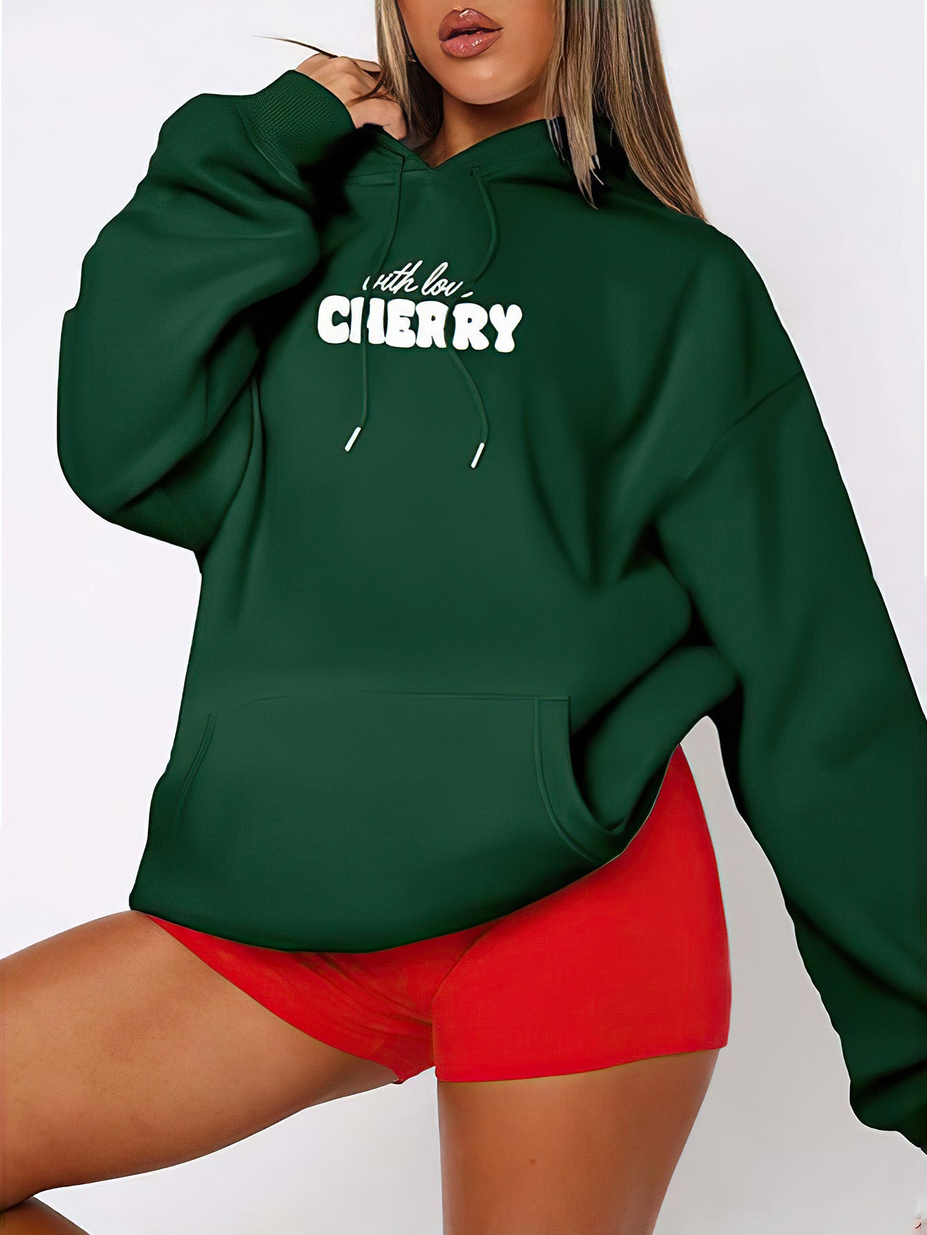 Women's Casual Autumn Hoodie - Long Sleeve Pullover with Drawstring - 3 Colors