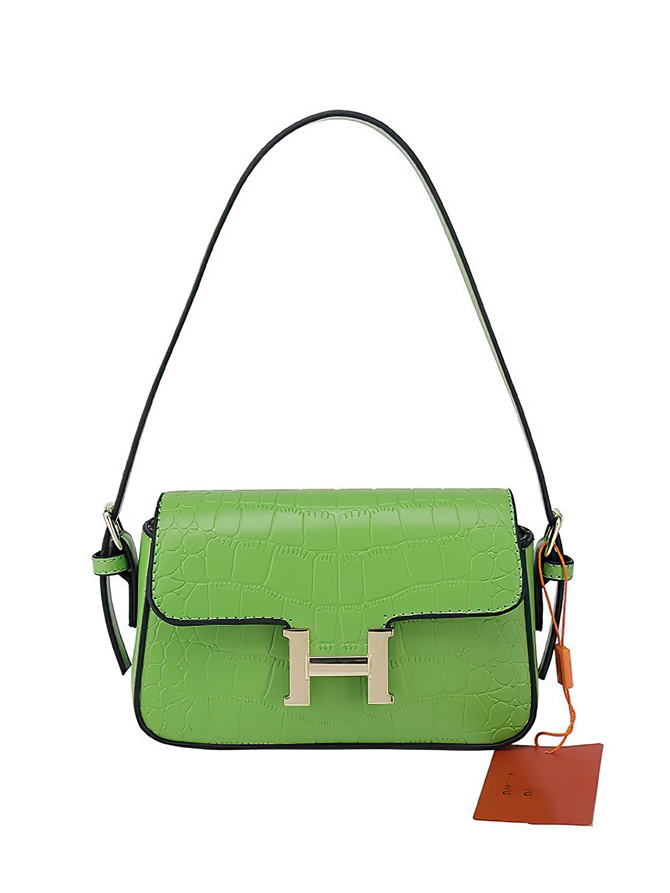 Elegant Ladies' Small Shoulder Bag – H Buckle Fashion Stone Texture Handbag - 9 Colors