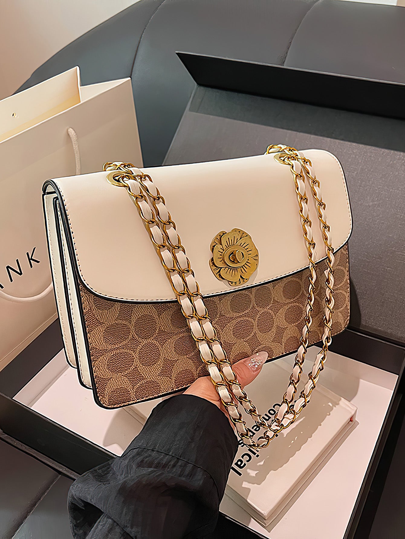 Classic Camellia Floral Women's Crossbody Chain Bag - 6 Colours