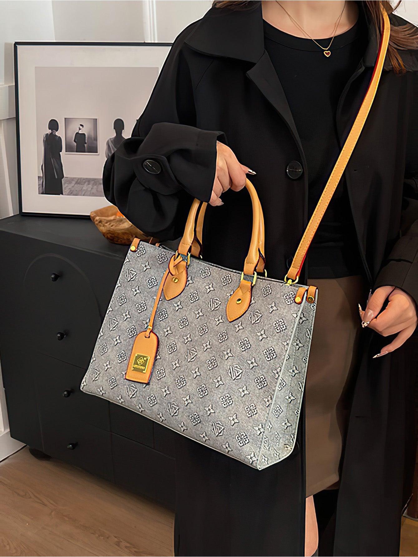 Luxury Vintage Monogram Tote Bag: Timeless Elegance, Modern Functionality - 3 Colours