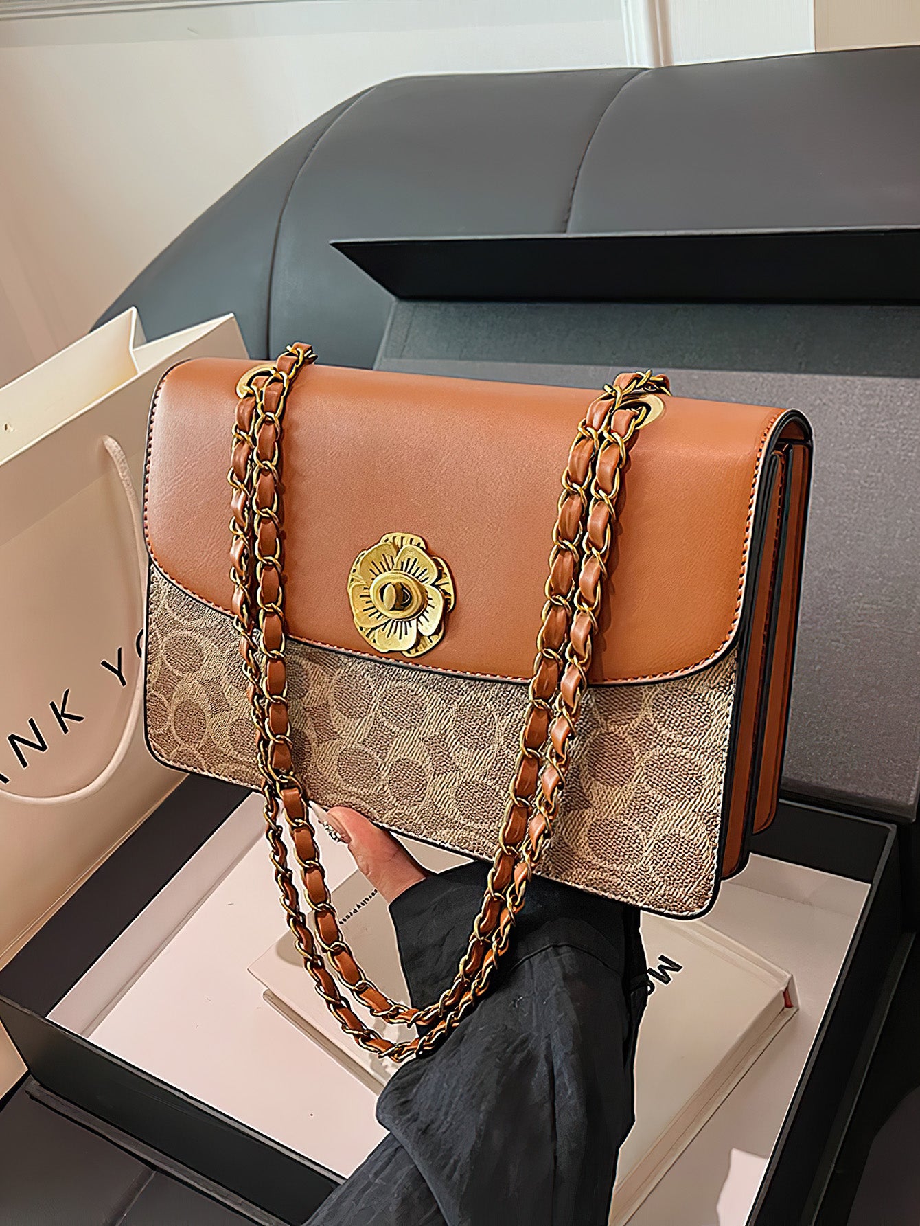 Classic Camellia Floral Women's Crossbody Chain Bag - 6 Colours