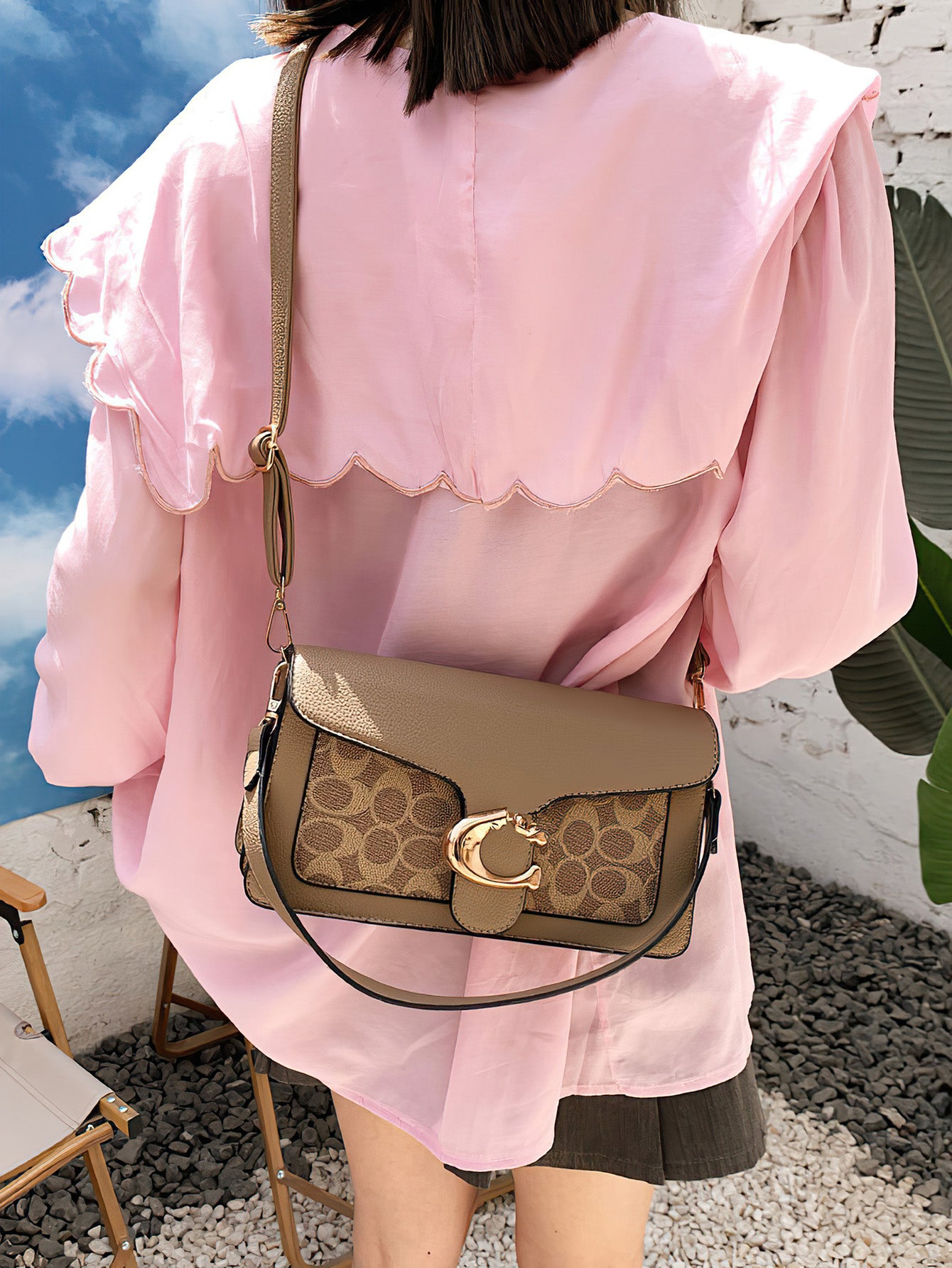 Vintage Chic Print Crossbody Bag: Urban Minimalist Essential - 6 Colours