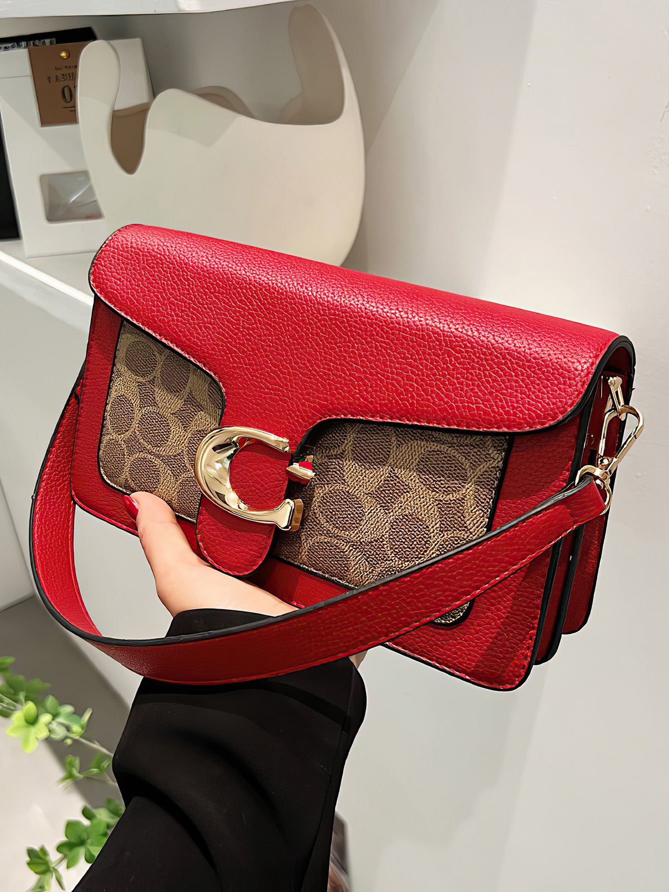 Vintage Chic Print Crossbody Bag: Urban Minimalist Essential - 6 Colours