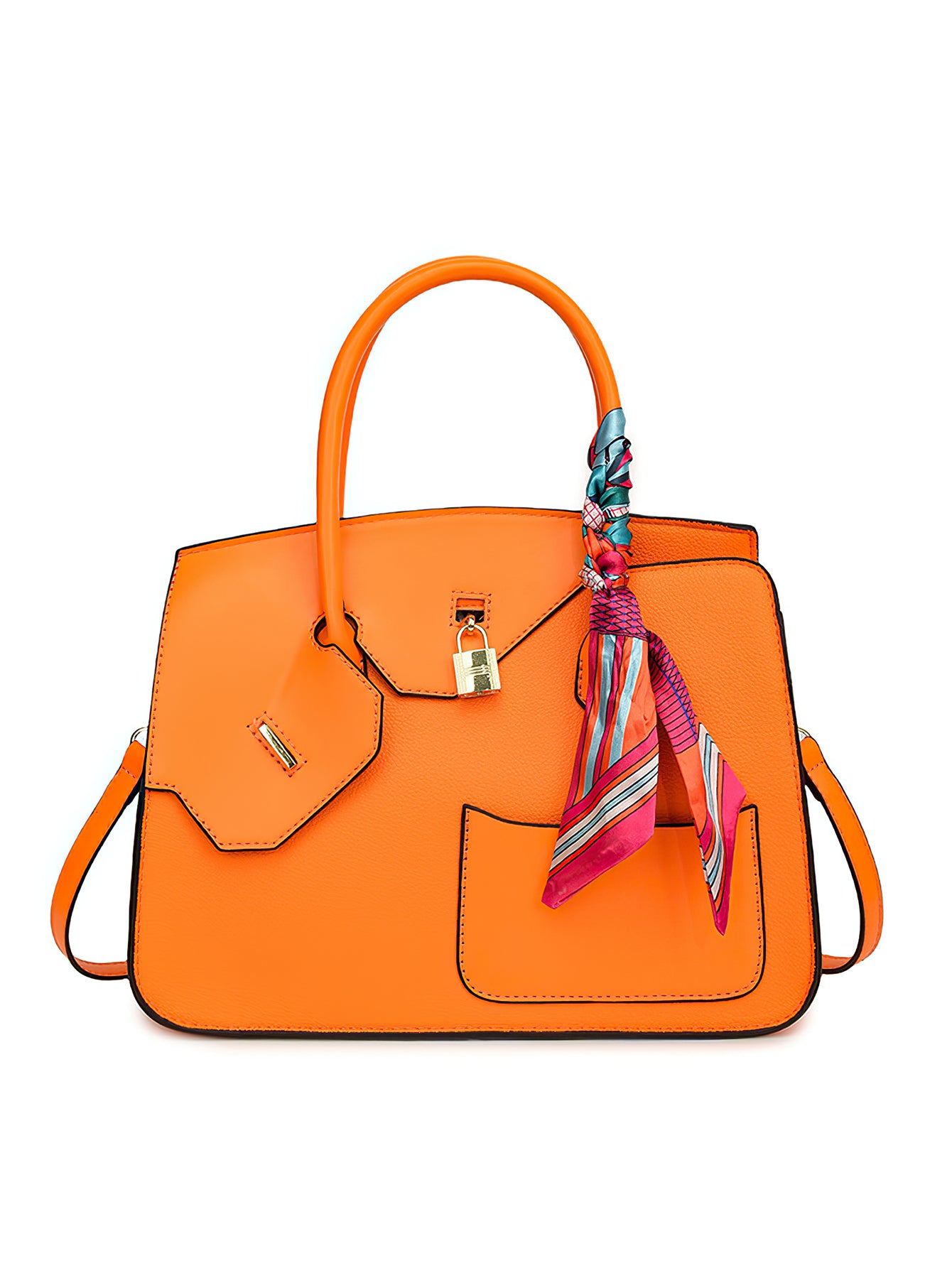 Luxury Croc-Embossed Tote: Spacious Kelly-Style Shoulder Bag with Detachable Strap - 9 Colours