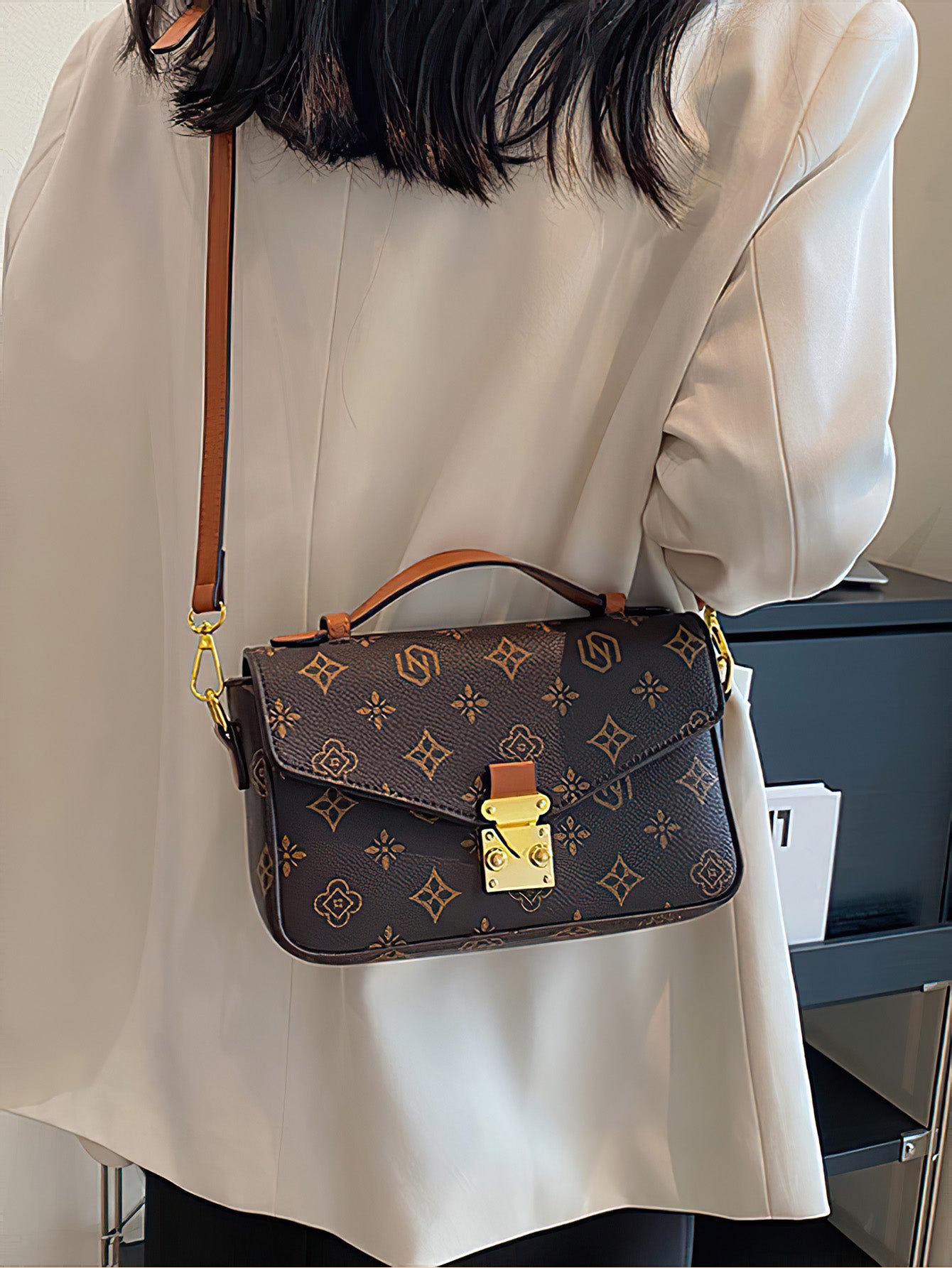 Floral Print Shoulder Bag - Versatile Crossbody Tote with Premium Finish - 3 Colours