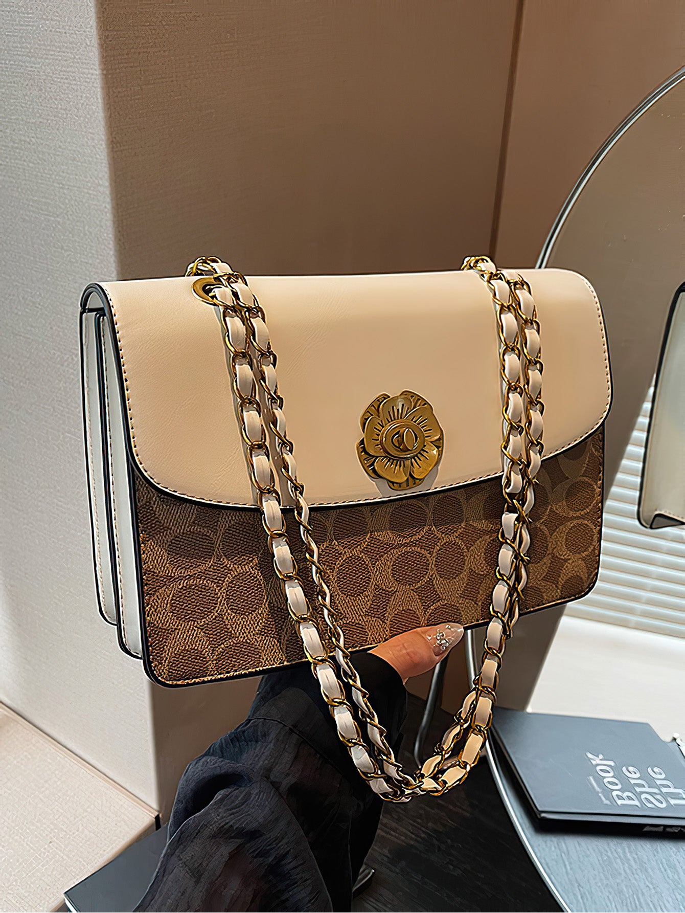 Classic Camellia Floral Women's Crossbody Chain Bag - 6 Colours