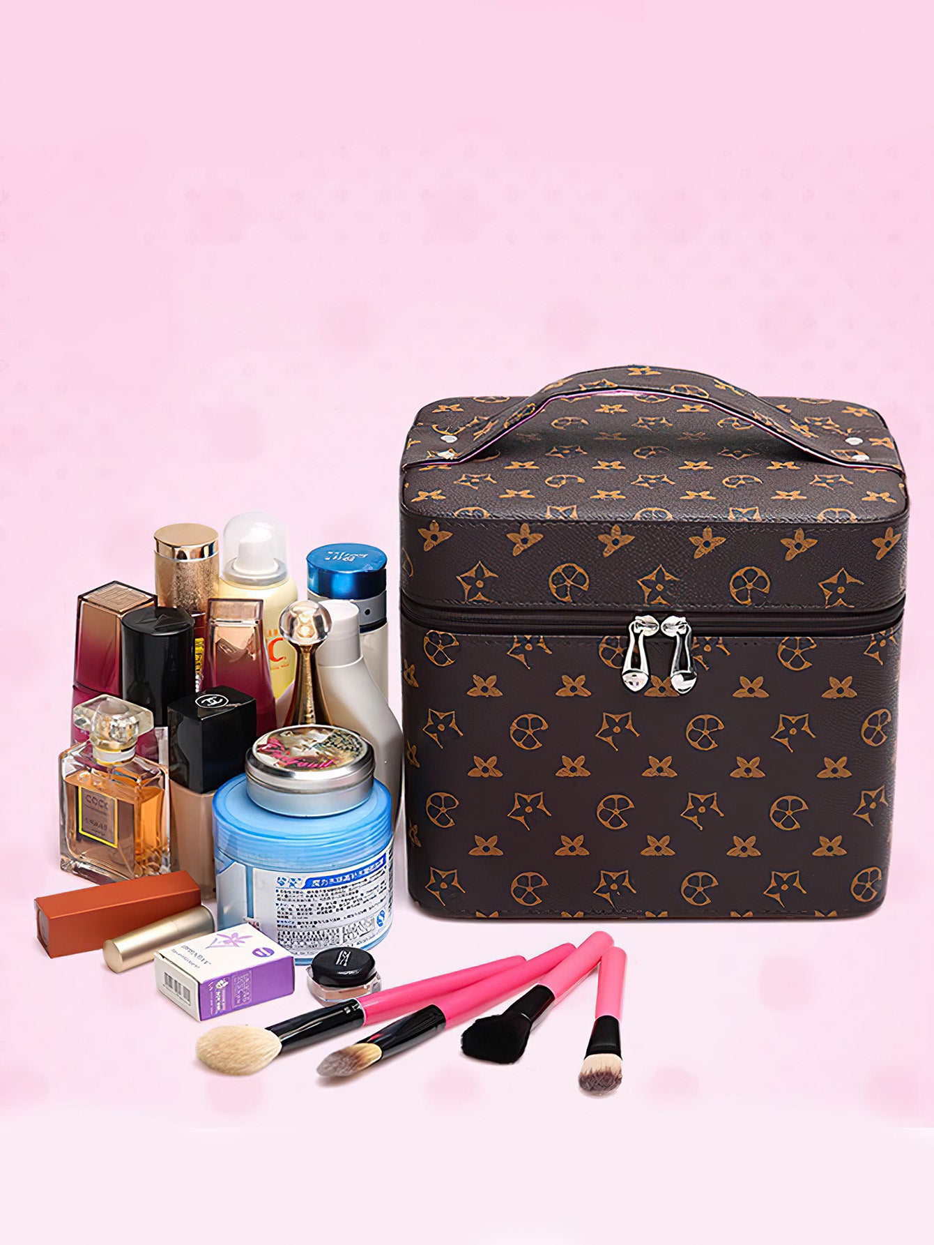 Stylish & Spacious Cosmetic Organizer with Mirror - 3 Colours