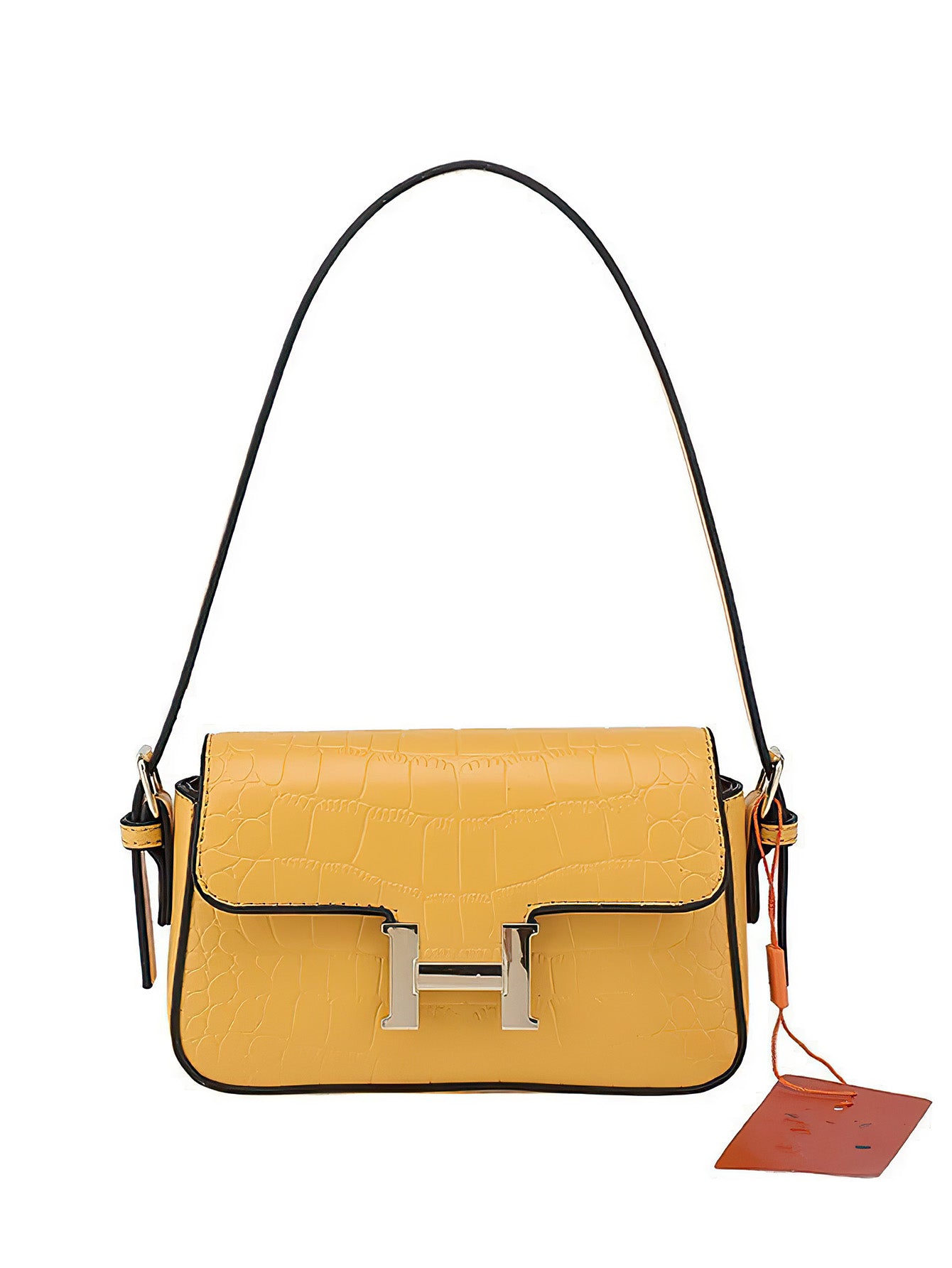 Elegant Ladies' Small Shoulder Bag – H Buckle Fashion Stone Texture Handbag - 9 Colors