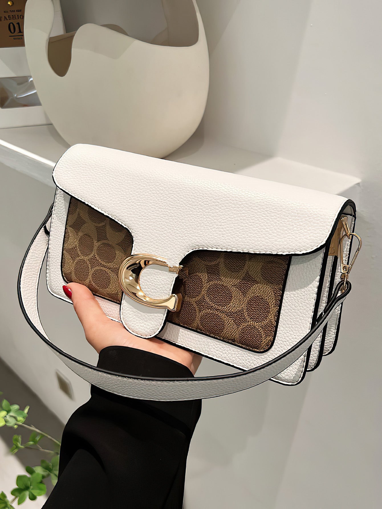 Vintage Chic Print Crossbody Bag: Urban Minimalist Essential - 6 Colours