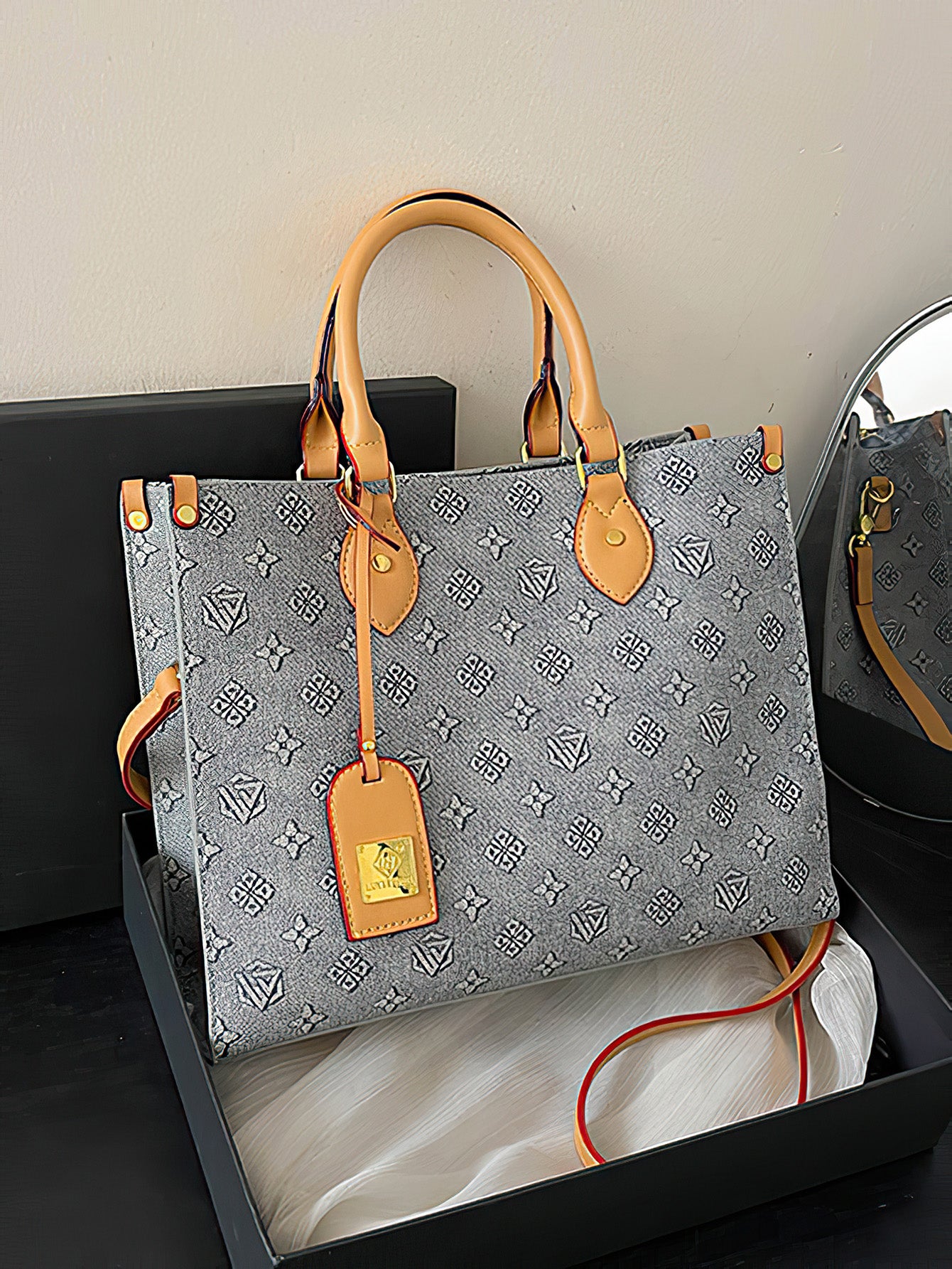 Luxury Vintage Monogram Tote Bag: Timeless Elegance, Modern Functionality - 3 Colours