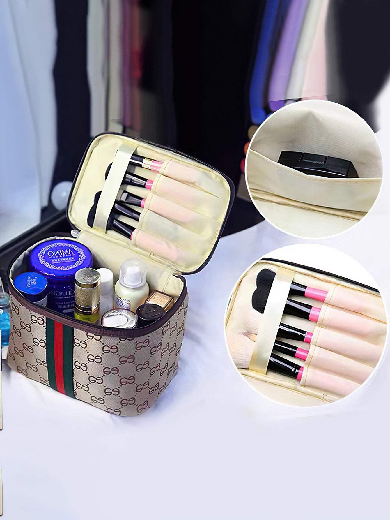 Stylish Large-Capacity PU Cosmetic Bag- 5 Colours