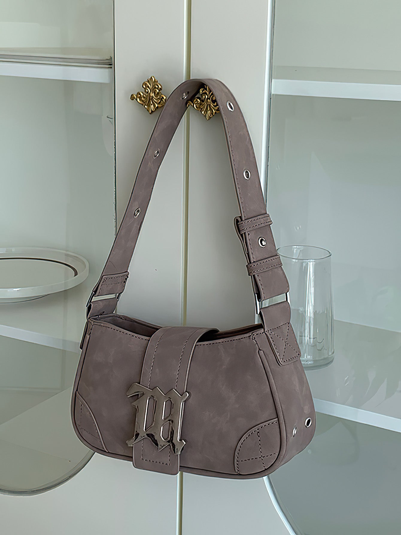 Retro Suede Baguette Bag - 2 Colours