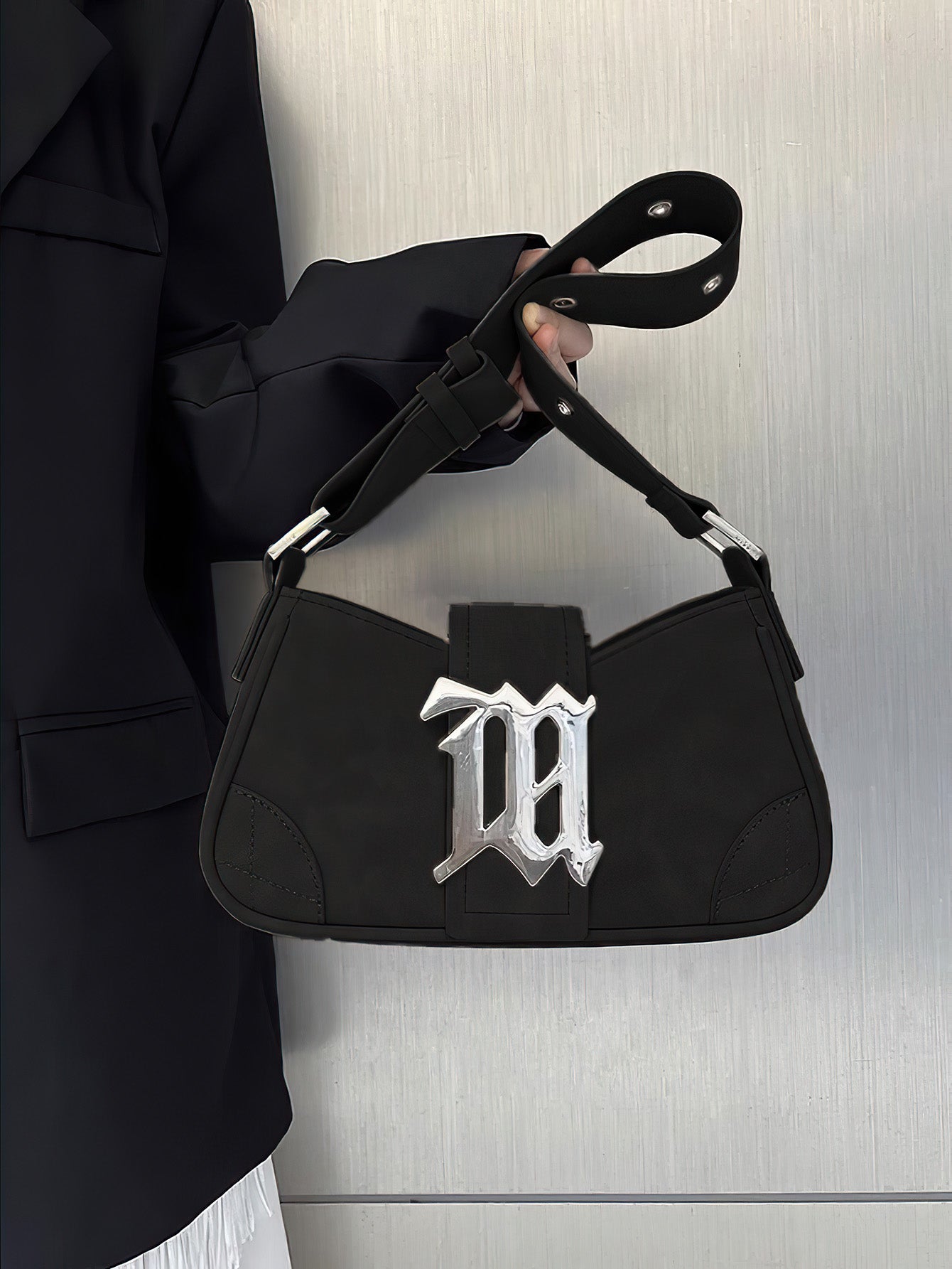 Retro Suede Baguette Bag - 2 Colours