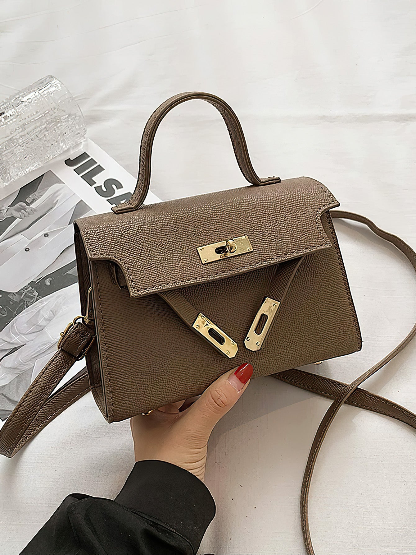 Stylish Lock Buckle Women's Bag - 5 Colours