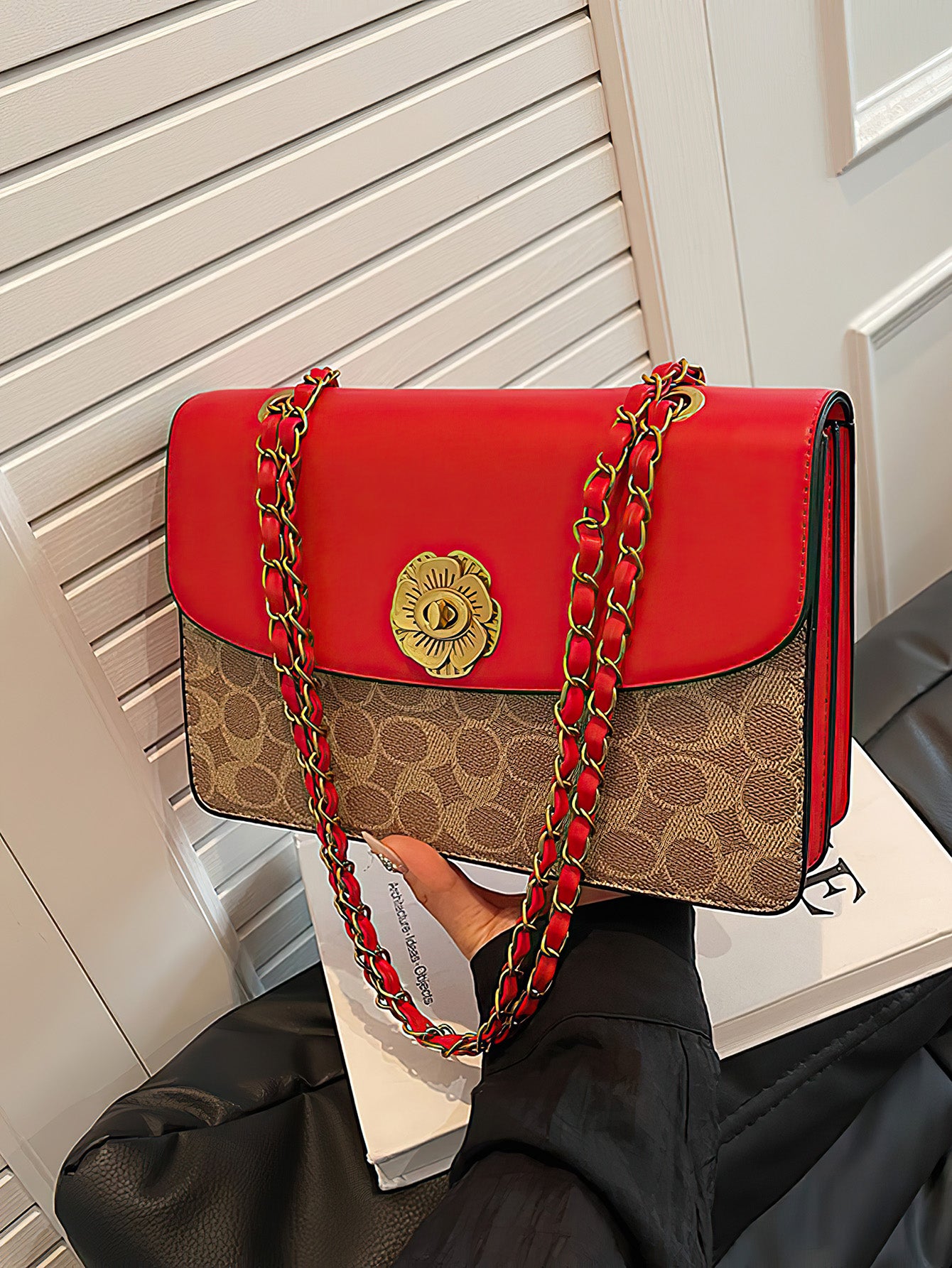 Classic Camellia Floral Women's Crossbody Chain Bag - 6 Colours