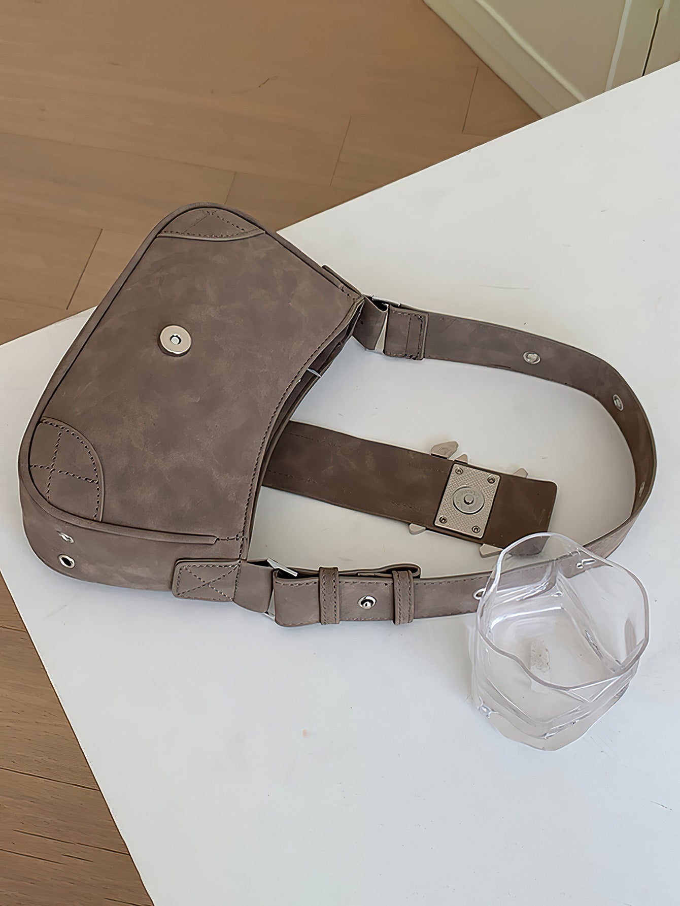 Retro Suede Baguette Bag - 2 Colours