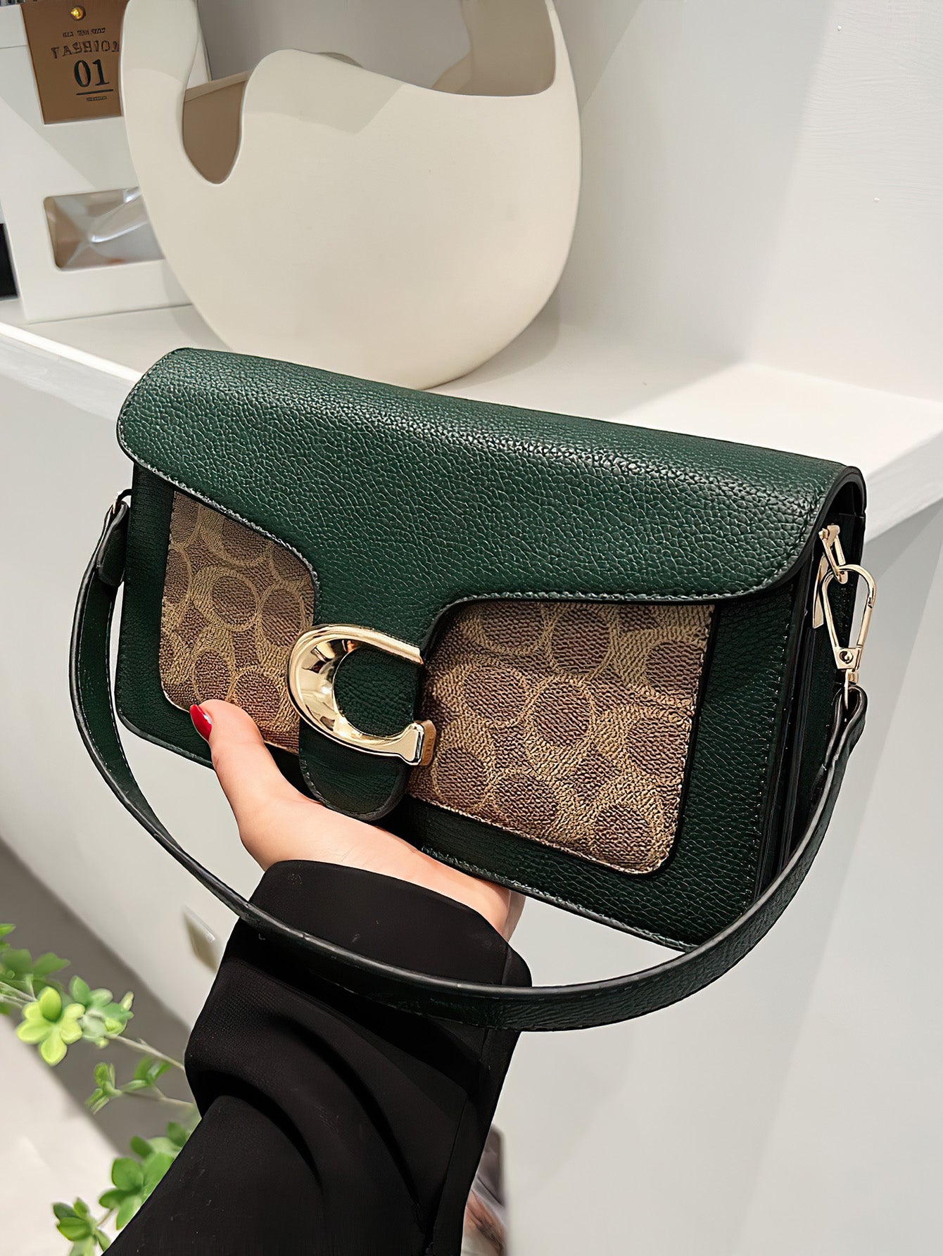 Vintage Chic Print Crossbody Bag: Urban Minimalist Essential - 6 Colours